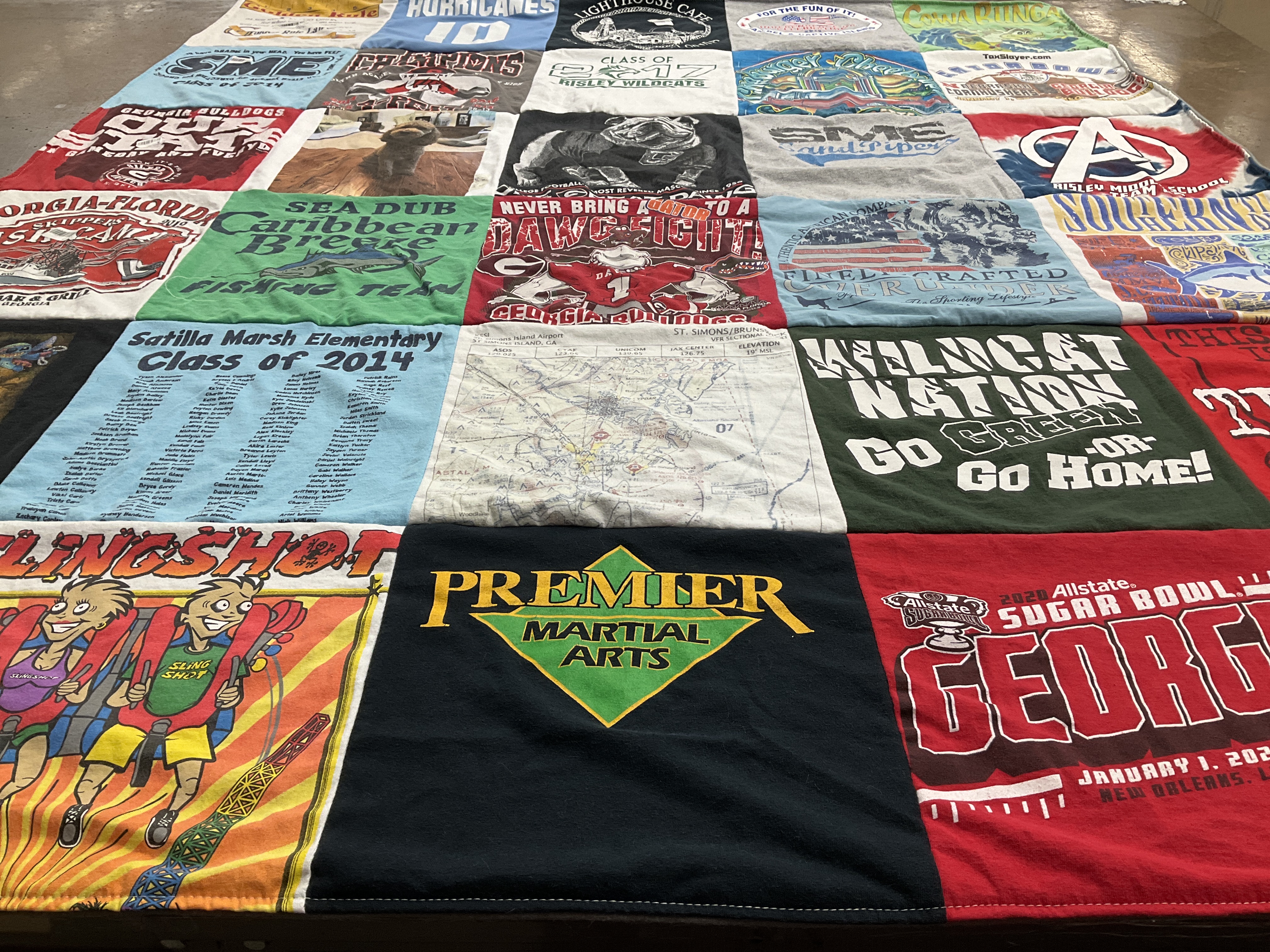 T-shirt quilt featuring georgia bulldogs by Pam from GA