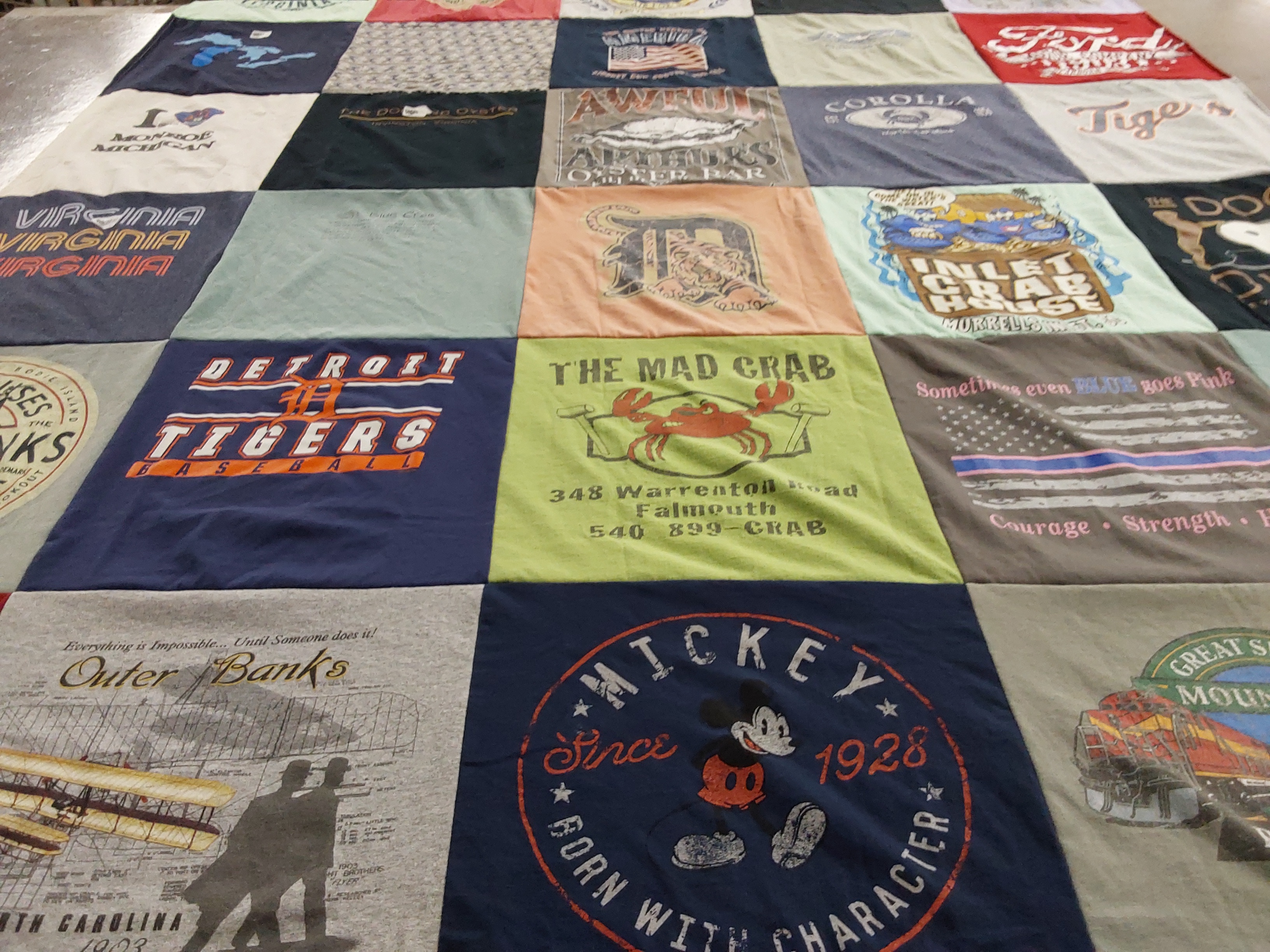 T-shirt quilt featuring detroit tigers baseball by Judith from VA