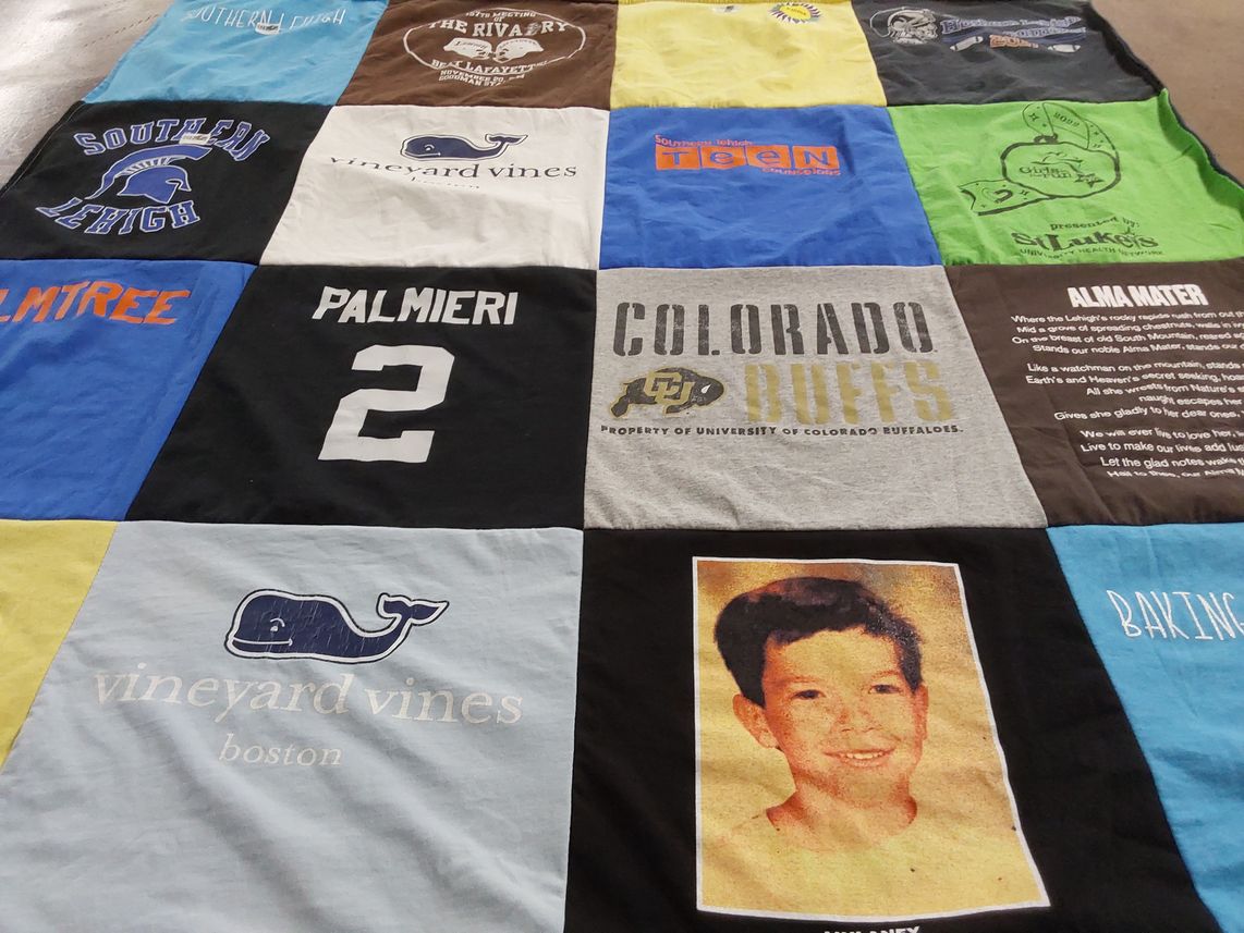 T-shirt quilt featuring colorado buffaloes by Emily from PA
