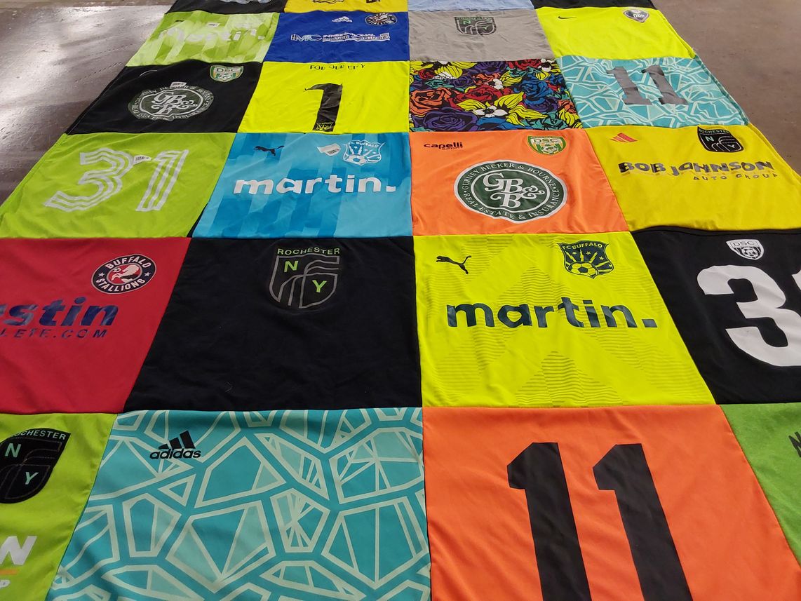 T-shirt quilt featuring rochester ny by Megan from NY