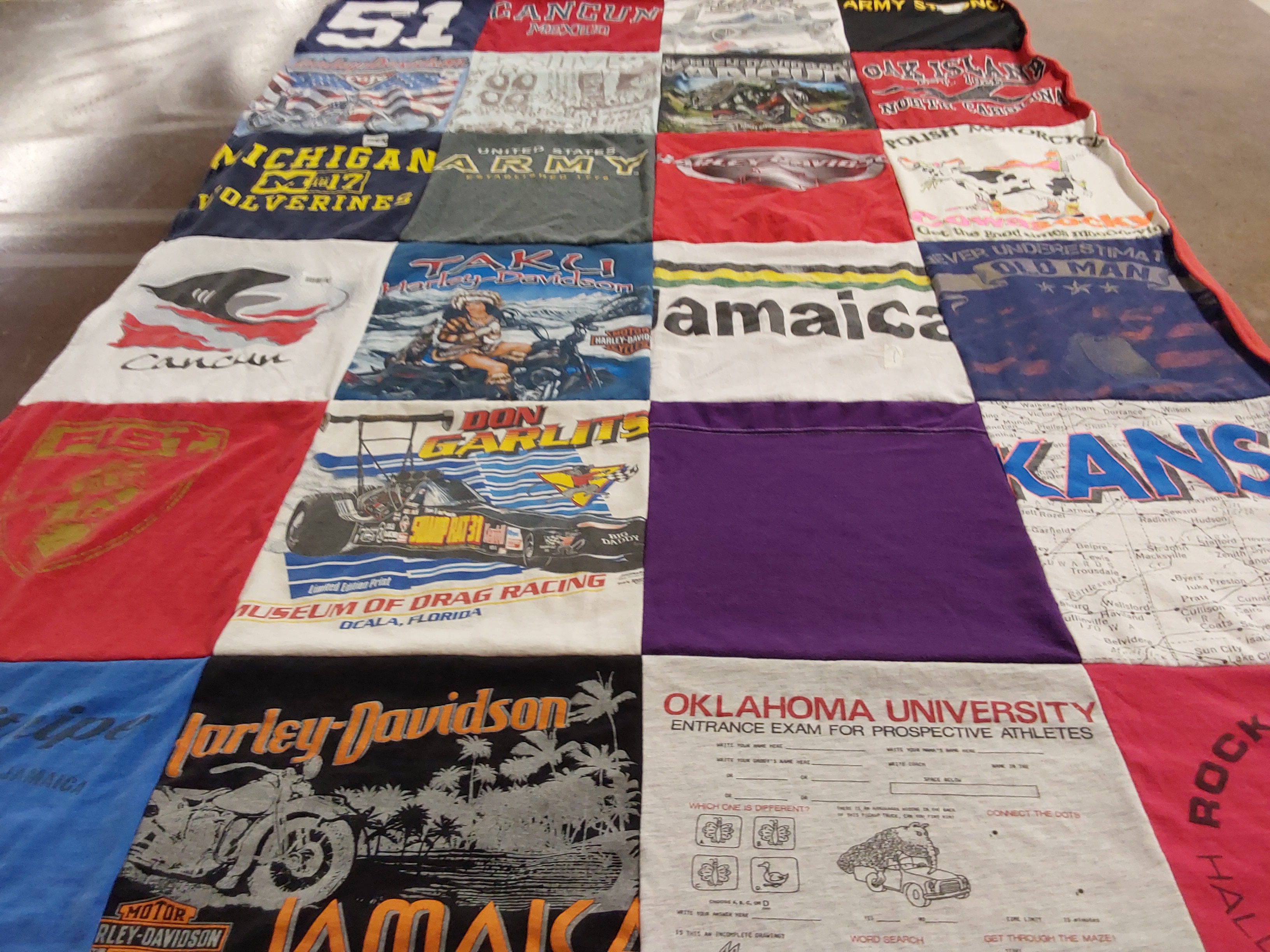 T-shirt quilt featuring michigan wolverines by Teresa from NC