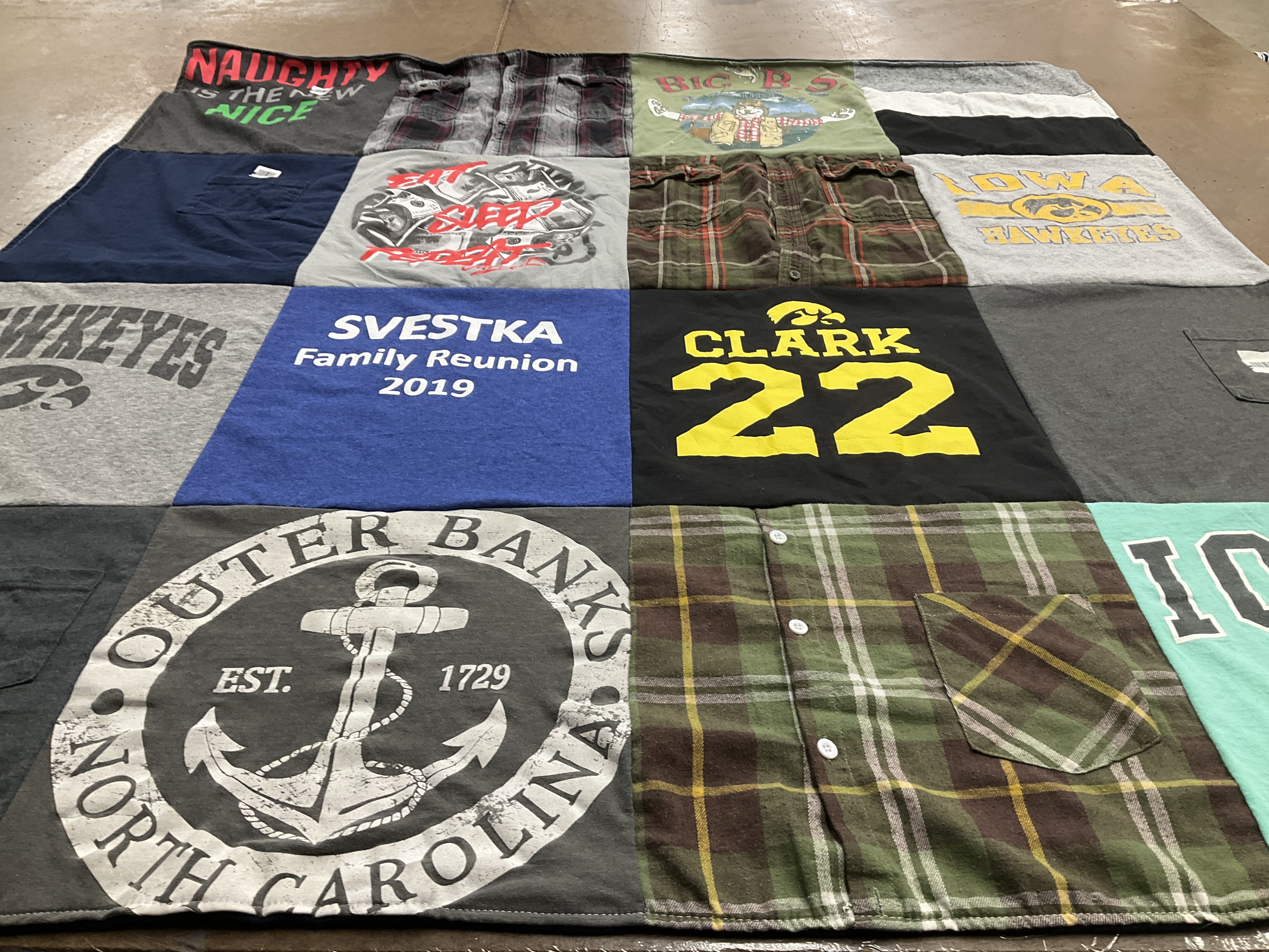 T-shirt quilt featuring iowa hawkeyes by Theresa from IA