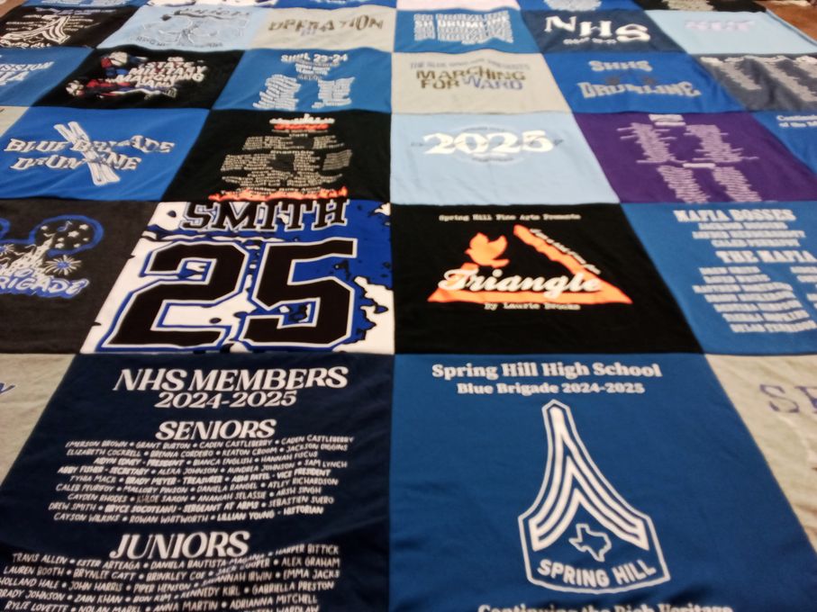 T-shirt quilt from spring hill high school by Kerri from TX