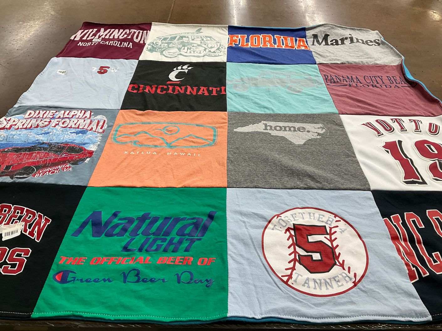 T-shirt quilt featuring northern tennessee baseball by Kelly from NC