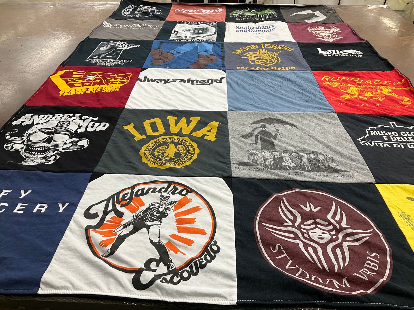 T-shirt quilt from state university of iowa by Mary from MD