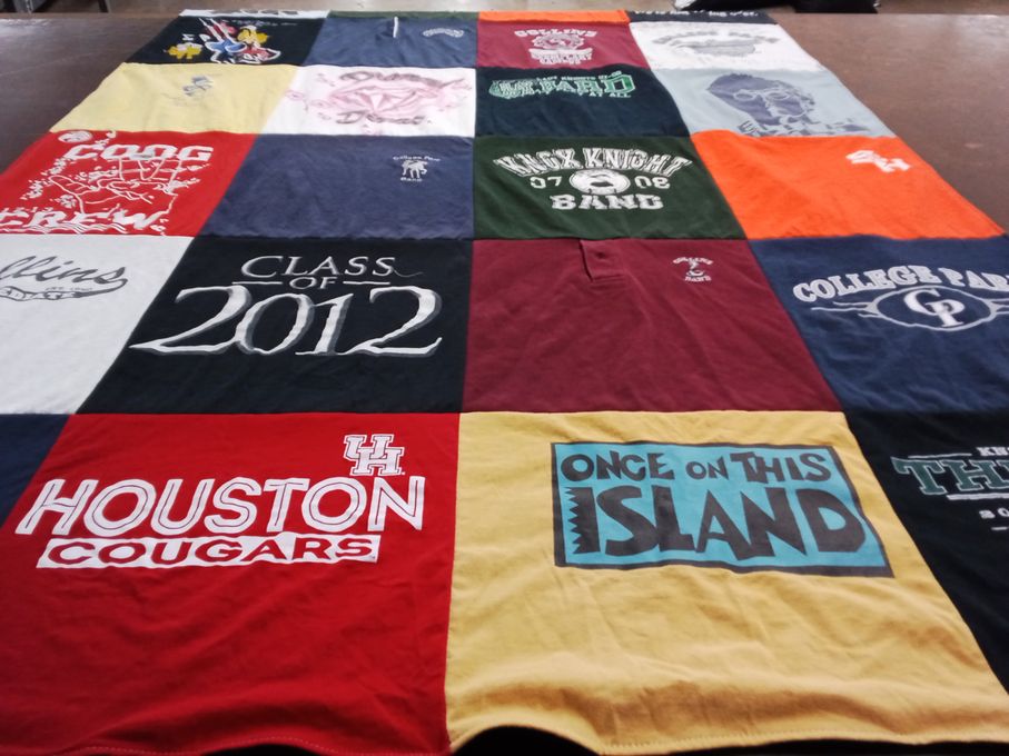 T-shirt quilt from university of houston by Samira from TX