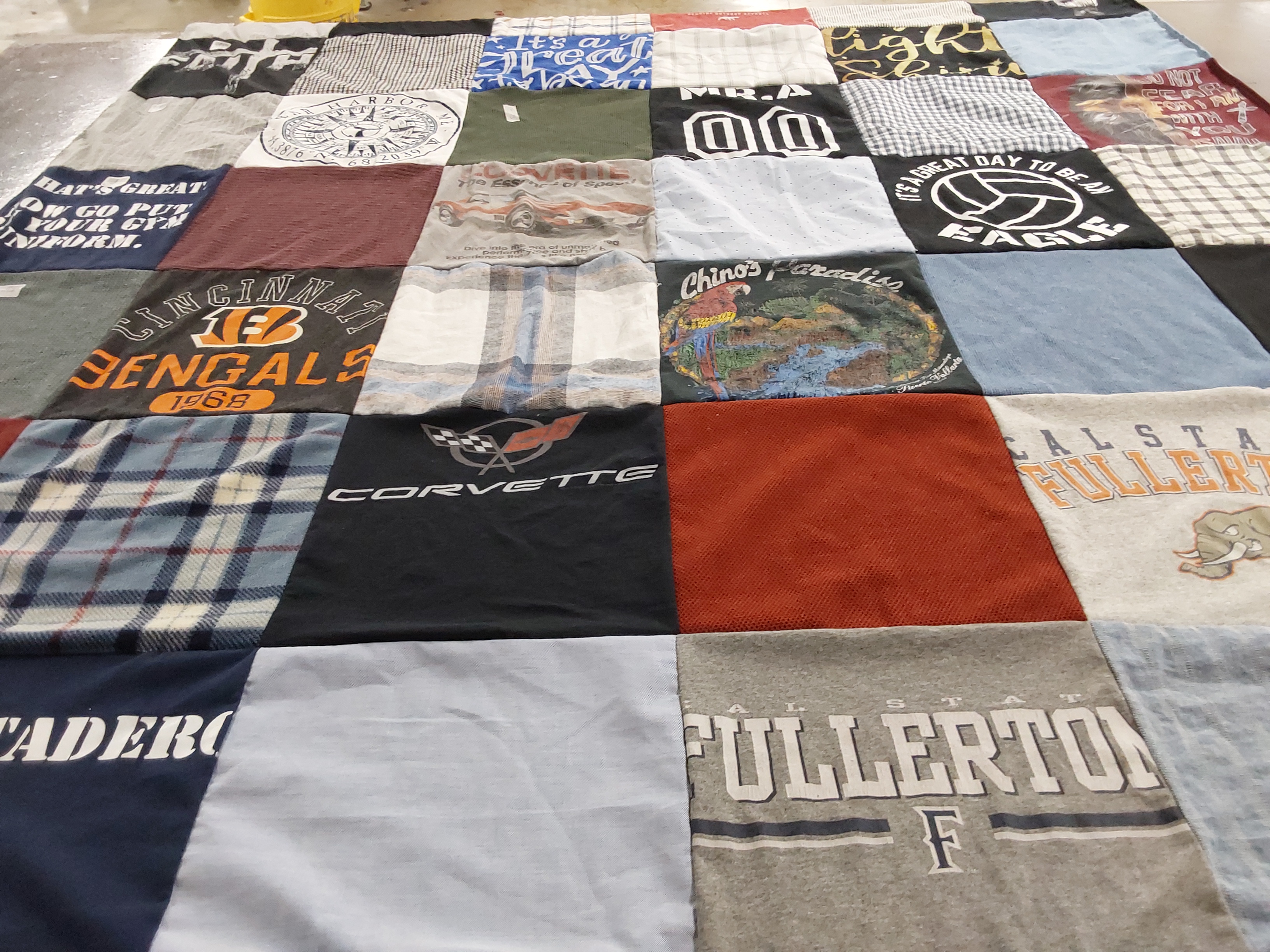 T-shirt quilt featuring cincinnati bengals by Ms Karen from CO