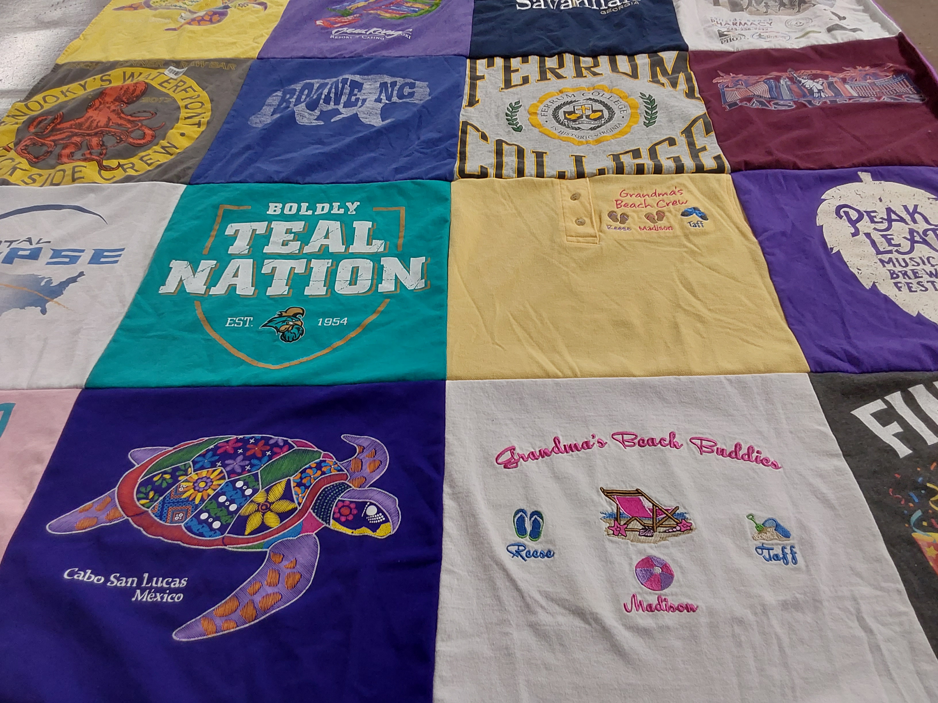 T-shirt quilt from ferrum college by Gilda from SC