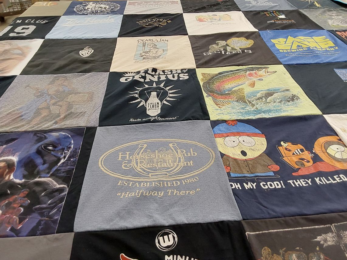 T-shirt quilt featuring none by Jamie from MA
