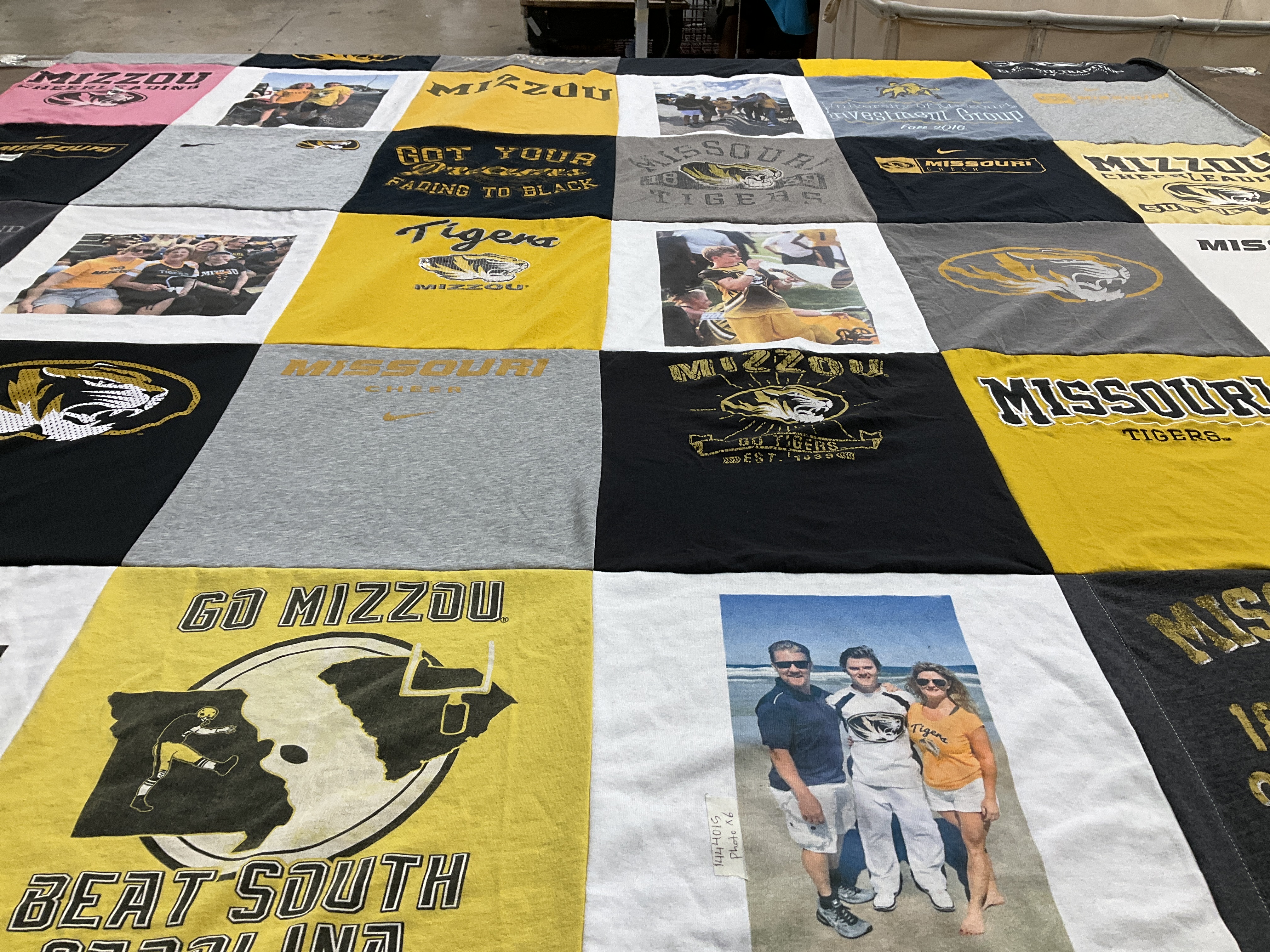 T-shirt quilt featuring university of missouri tigers by Kendra from MO