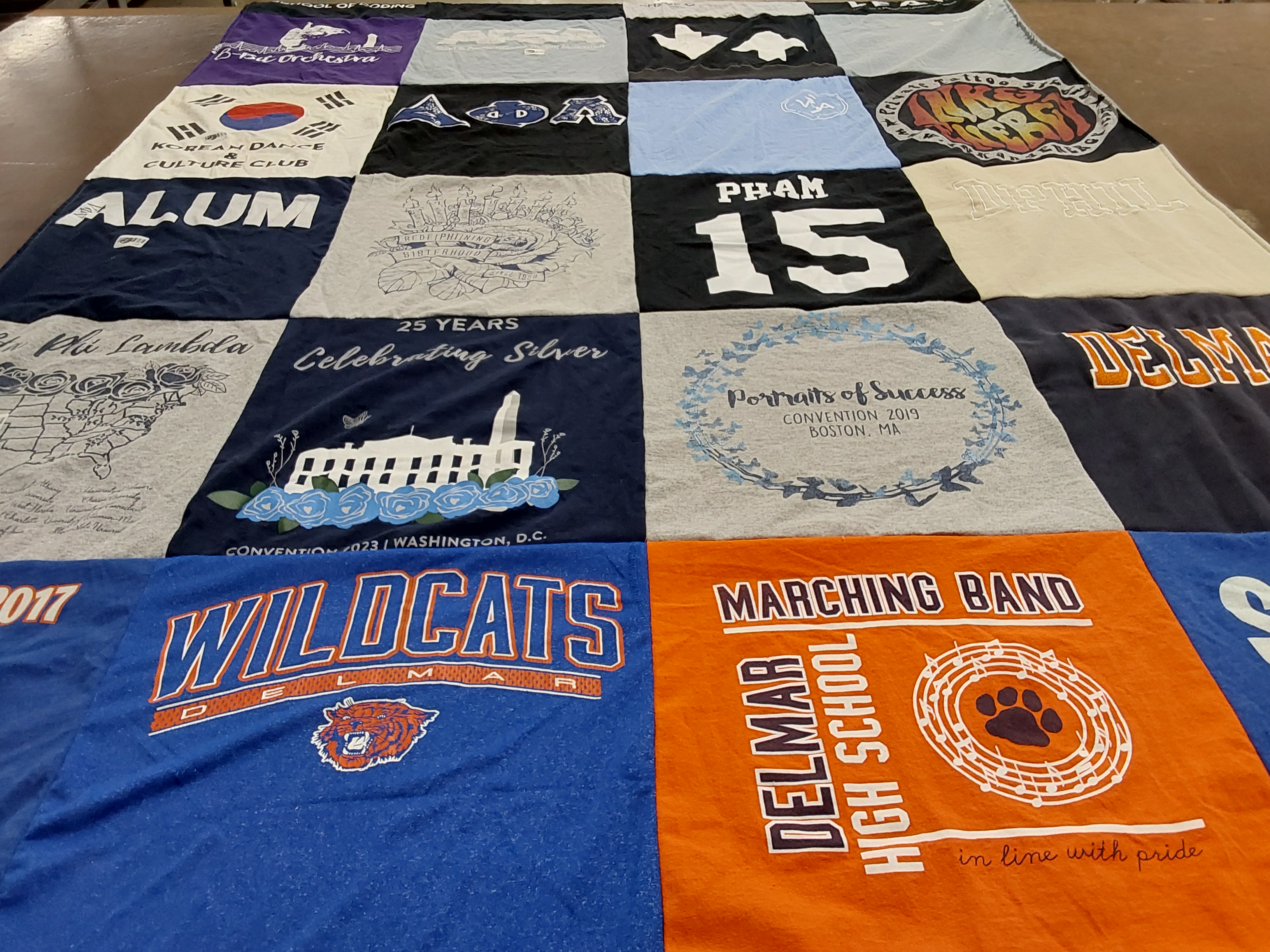 T-shirt quilt featuring wildcats delmar by Sandy from DE