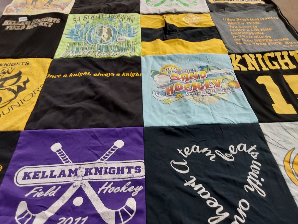 T-shirt quilt featuring kellam knights field hockey by Hannah from TN