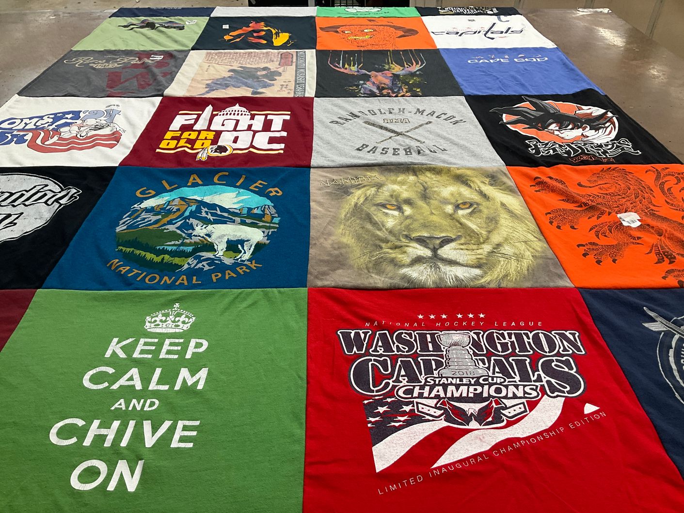 T-shirt quilt featuring washington capitals by Shelby from VA