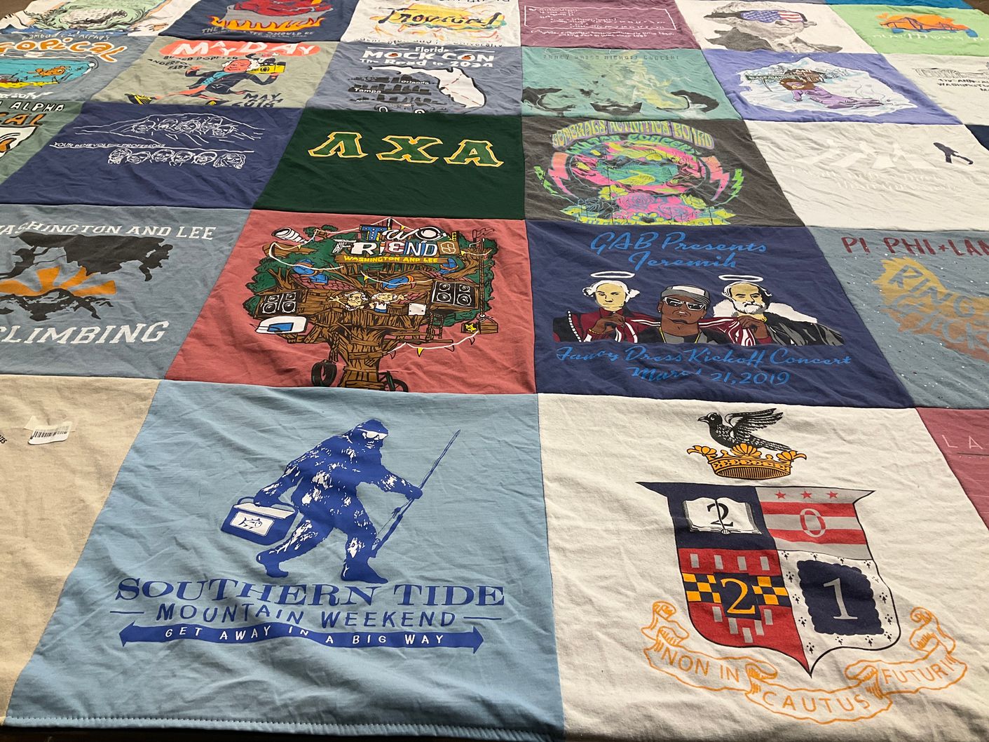 T-shirt quilt from washington and lee university by James from CO
