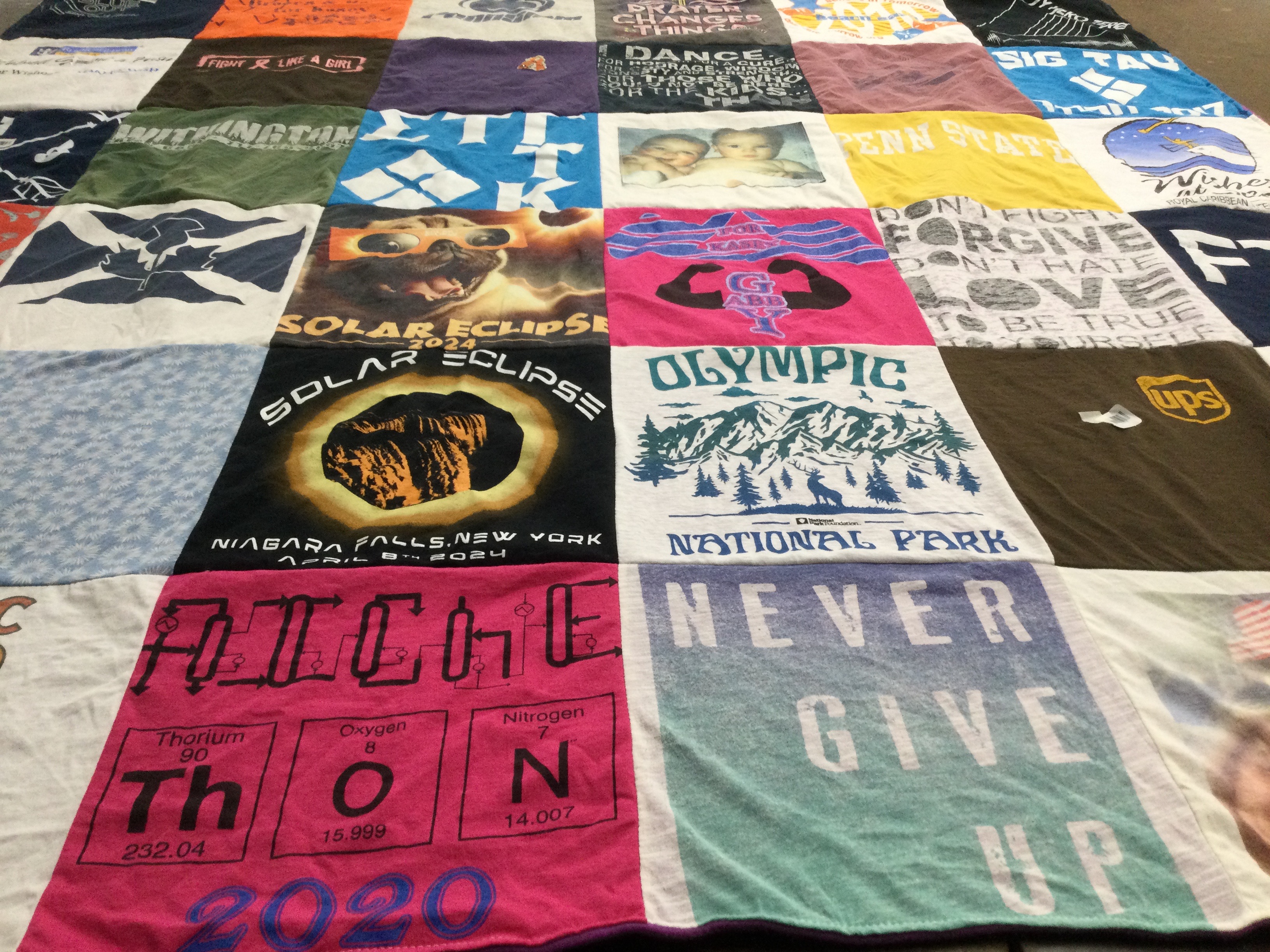 T-shirt quilt from penn state university by Stacey from PA