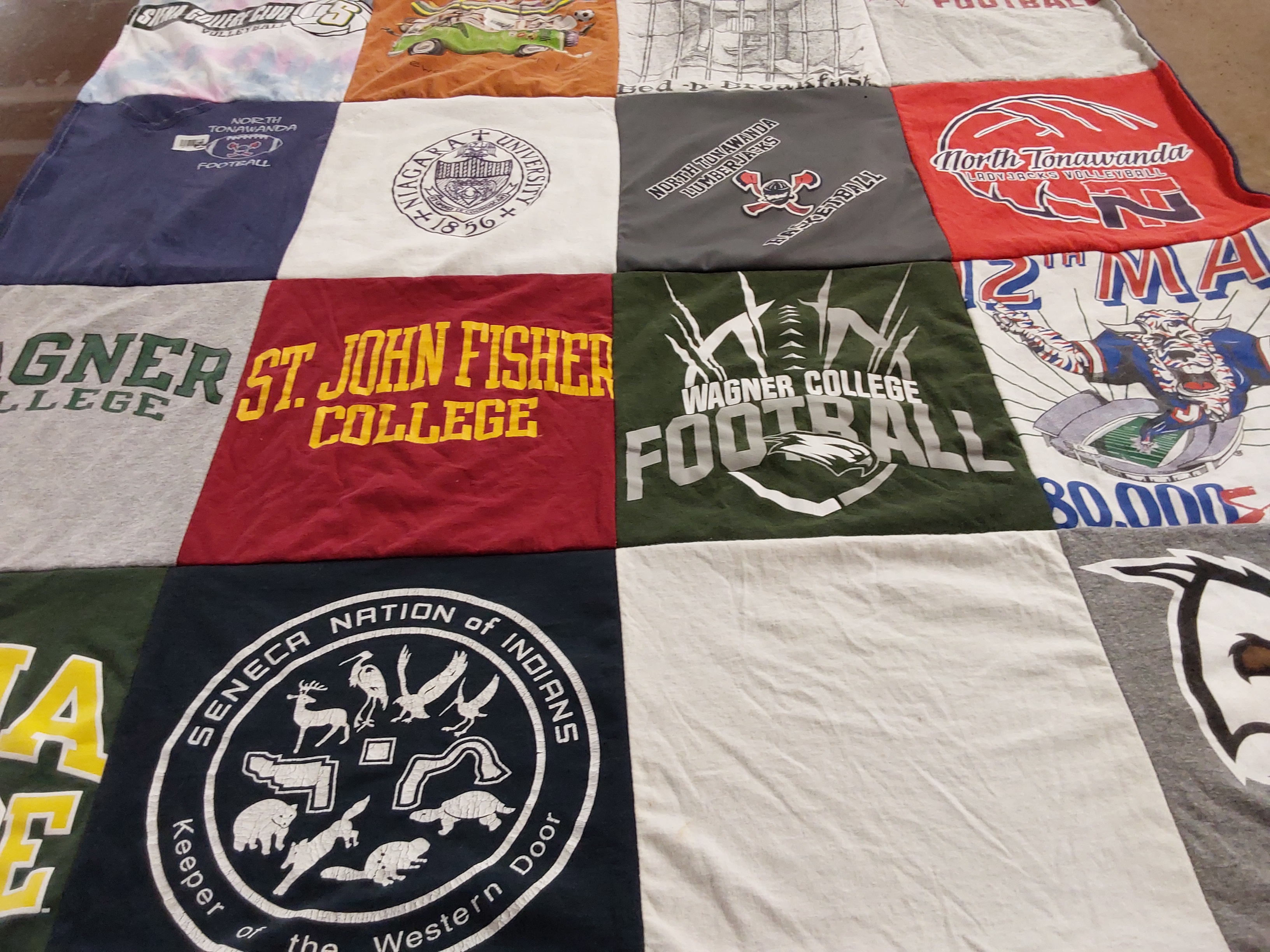 T-shirt quilt featuring wagner college football, north tonawanda football by Maryjean from NY