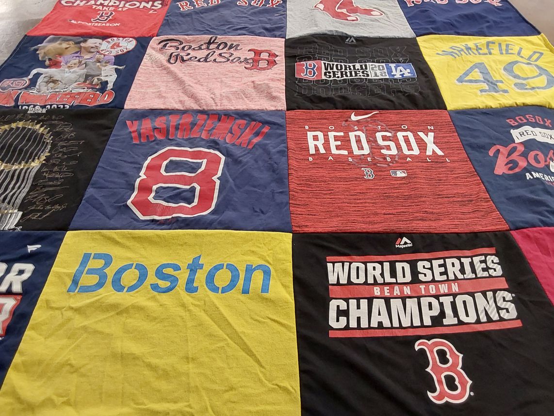 T-shirt quilt featuring boston red sox by Pastor from CA