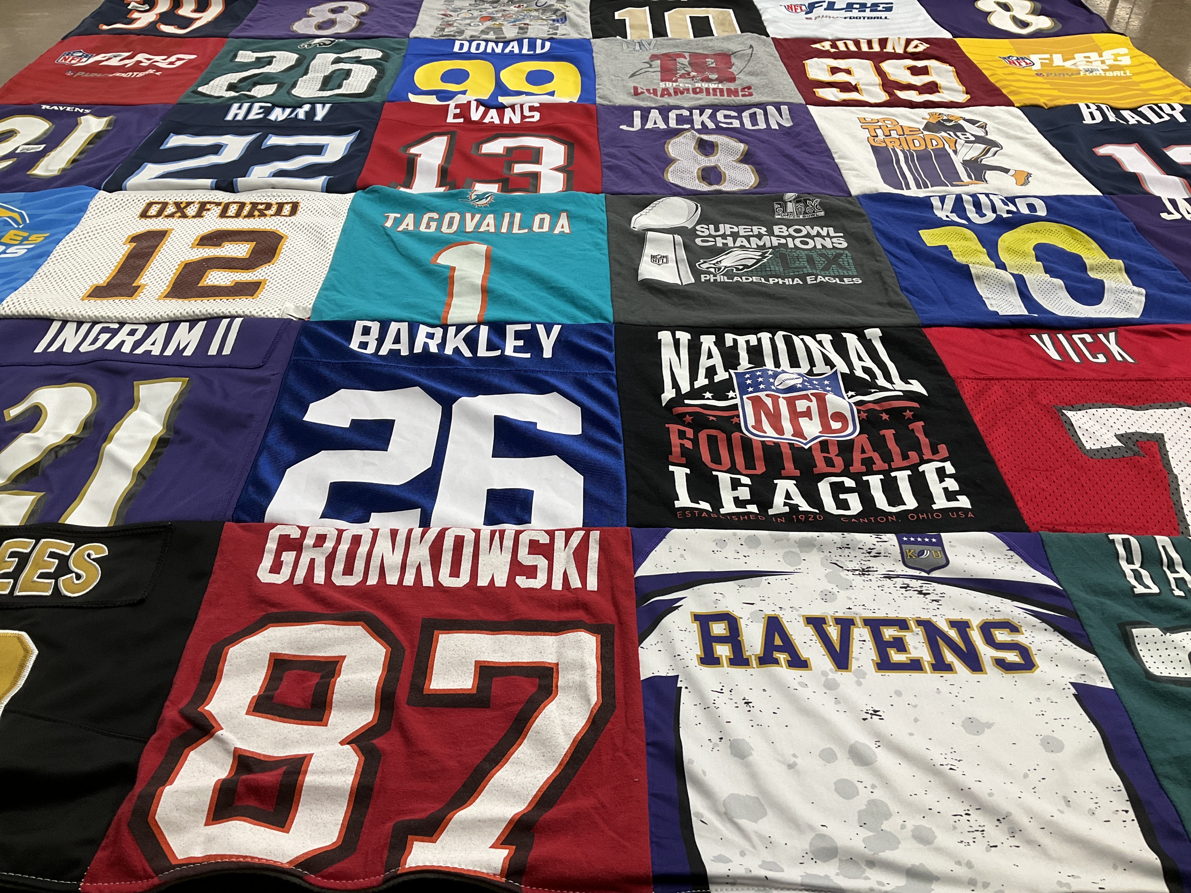 T-shirt quilt featuring ravens by Shannon from PA