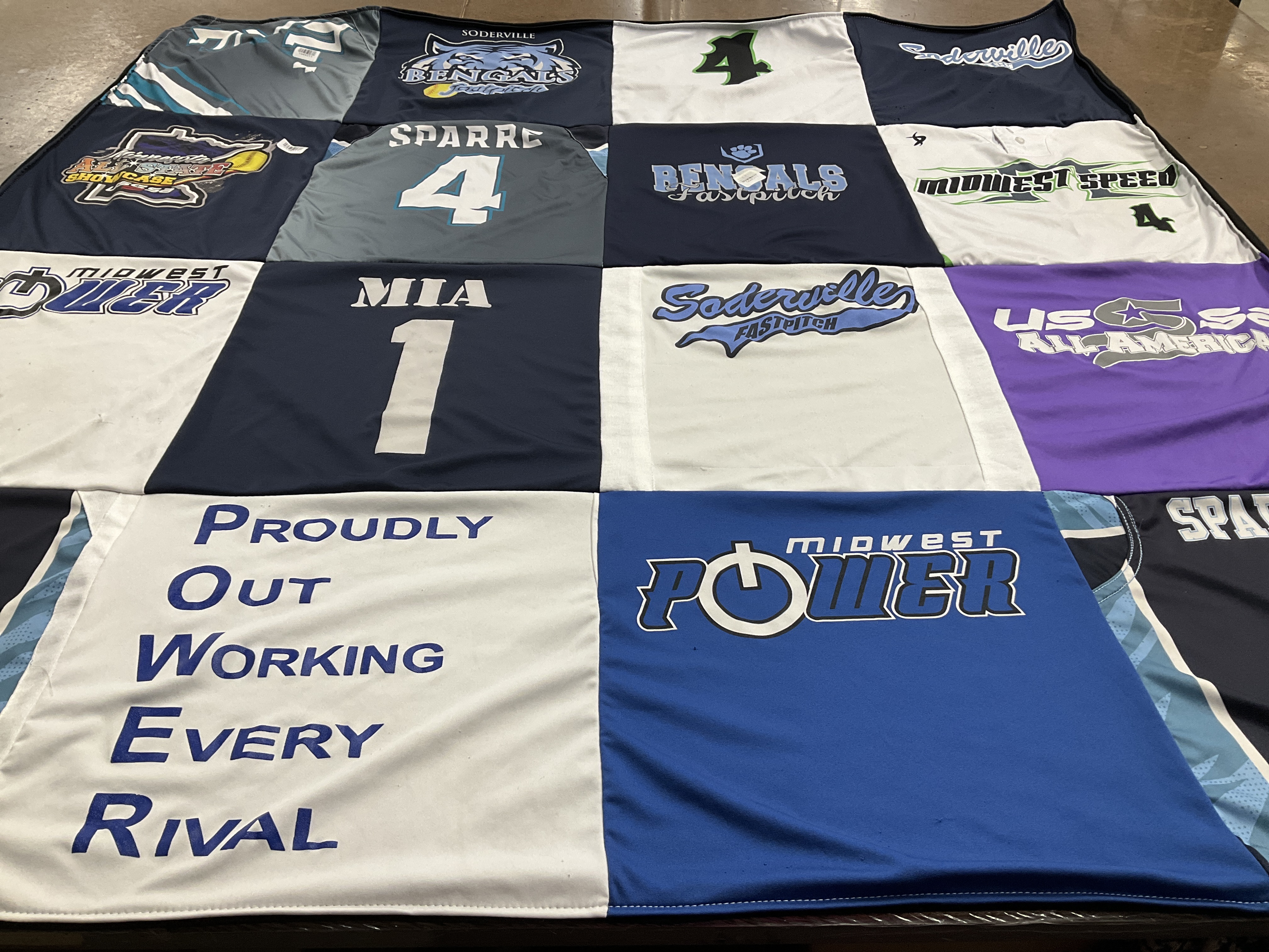 T-shirt quilt featuring soderville bengals by JamieLYNN from MN