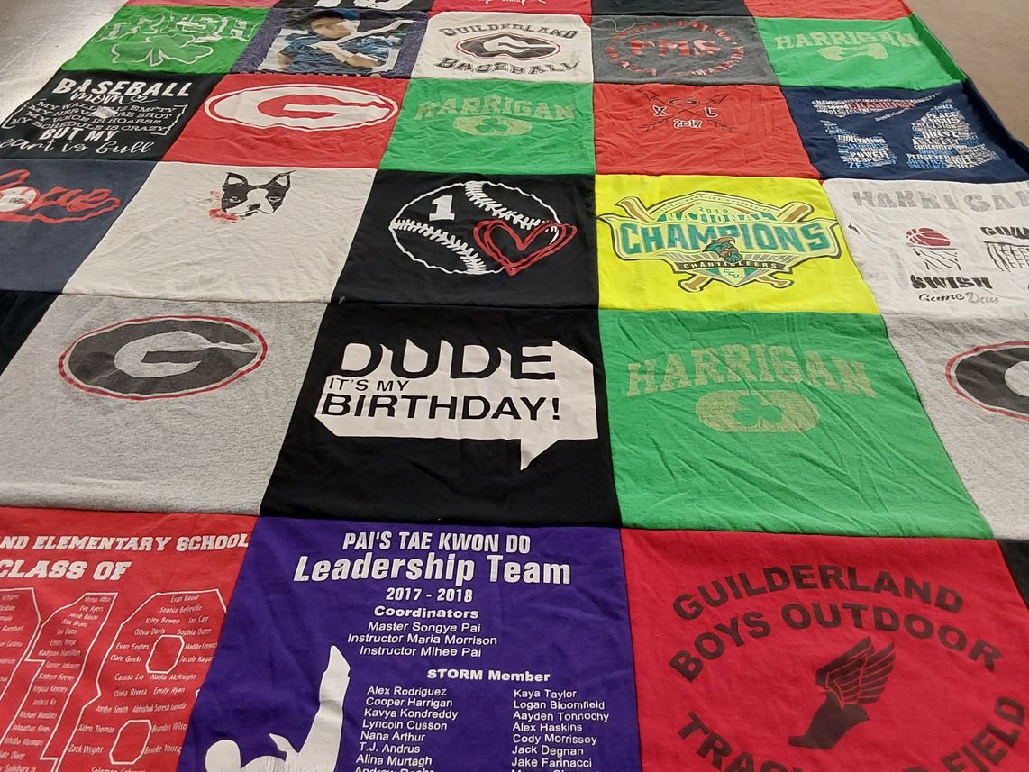 T-shirt quilt featuring guilderland boys outdoor by Heather from NY