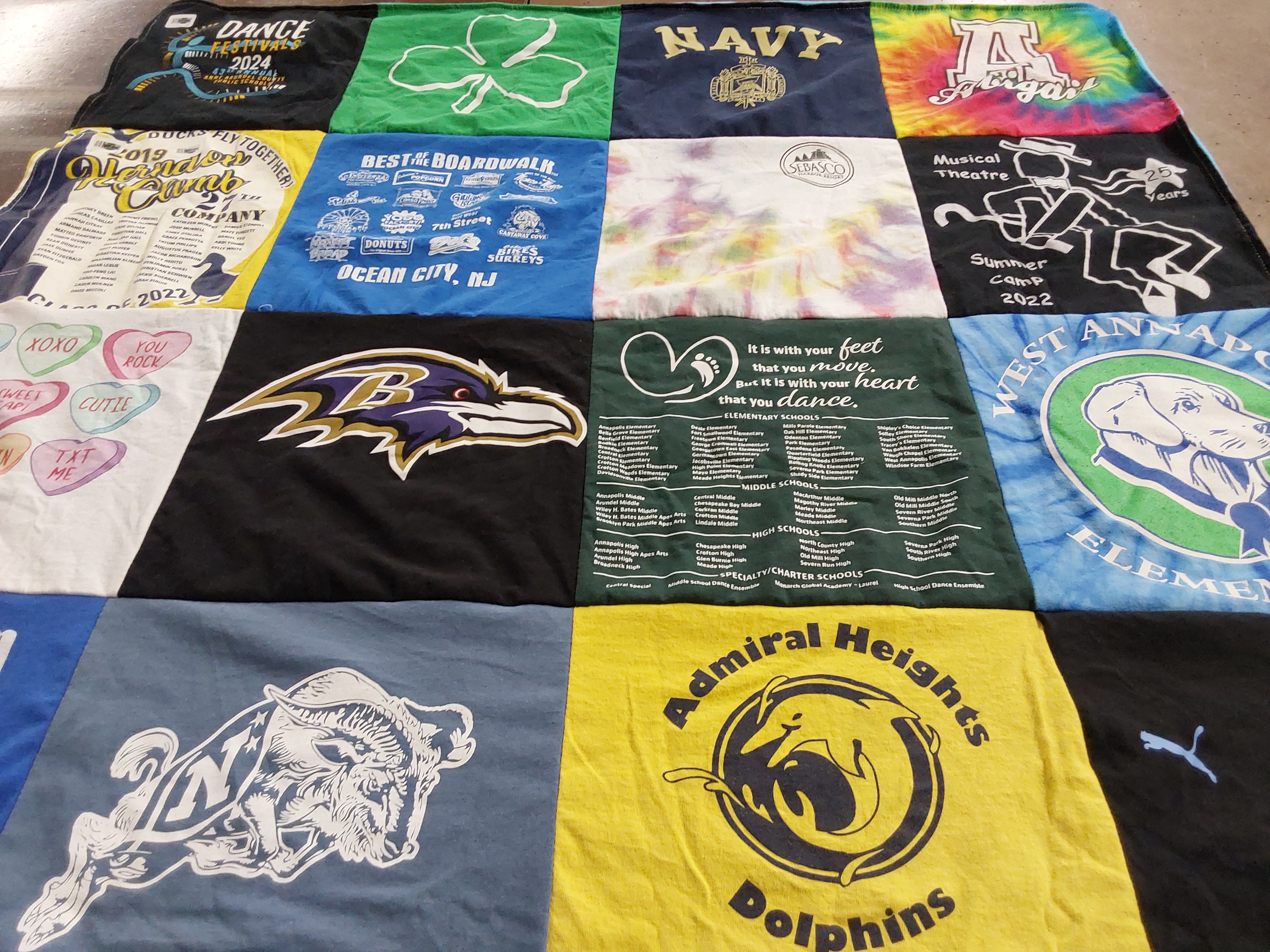 T-shirt quilt featuring baltimore ravens by Colleen from MD