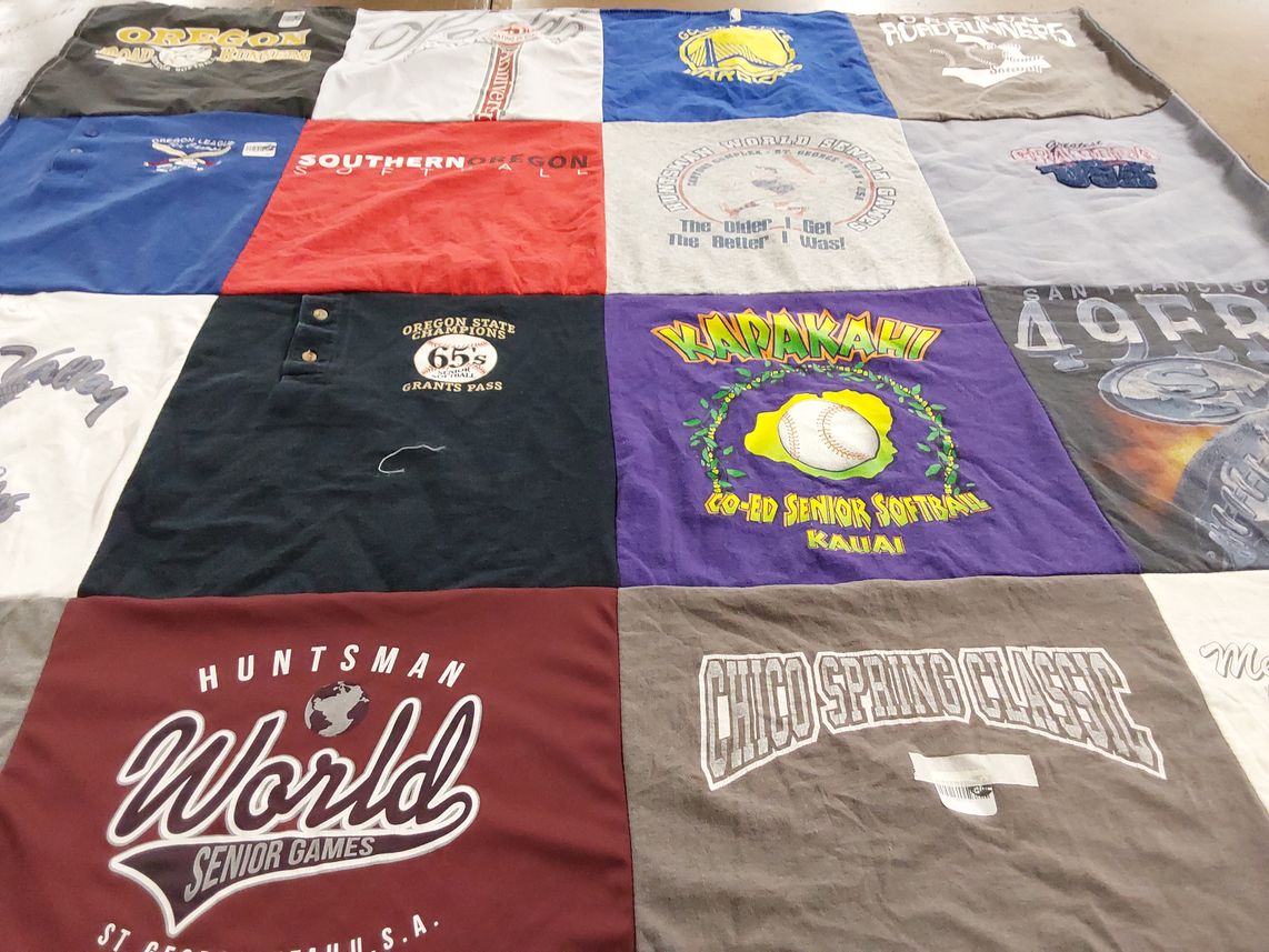 T-shirt quilt from southern oregon university, oregon state university by Colleen from MN