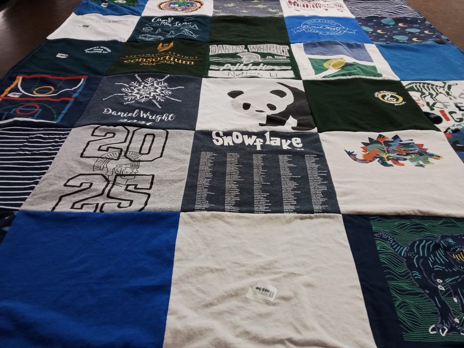 T-shirt quilt from daniel wright junior high school by Yuwen from IL
