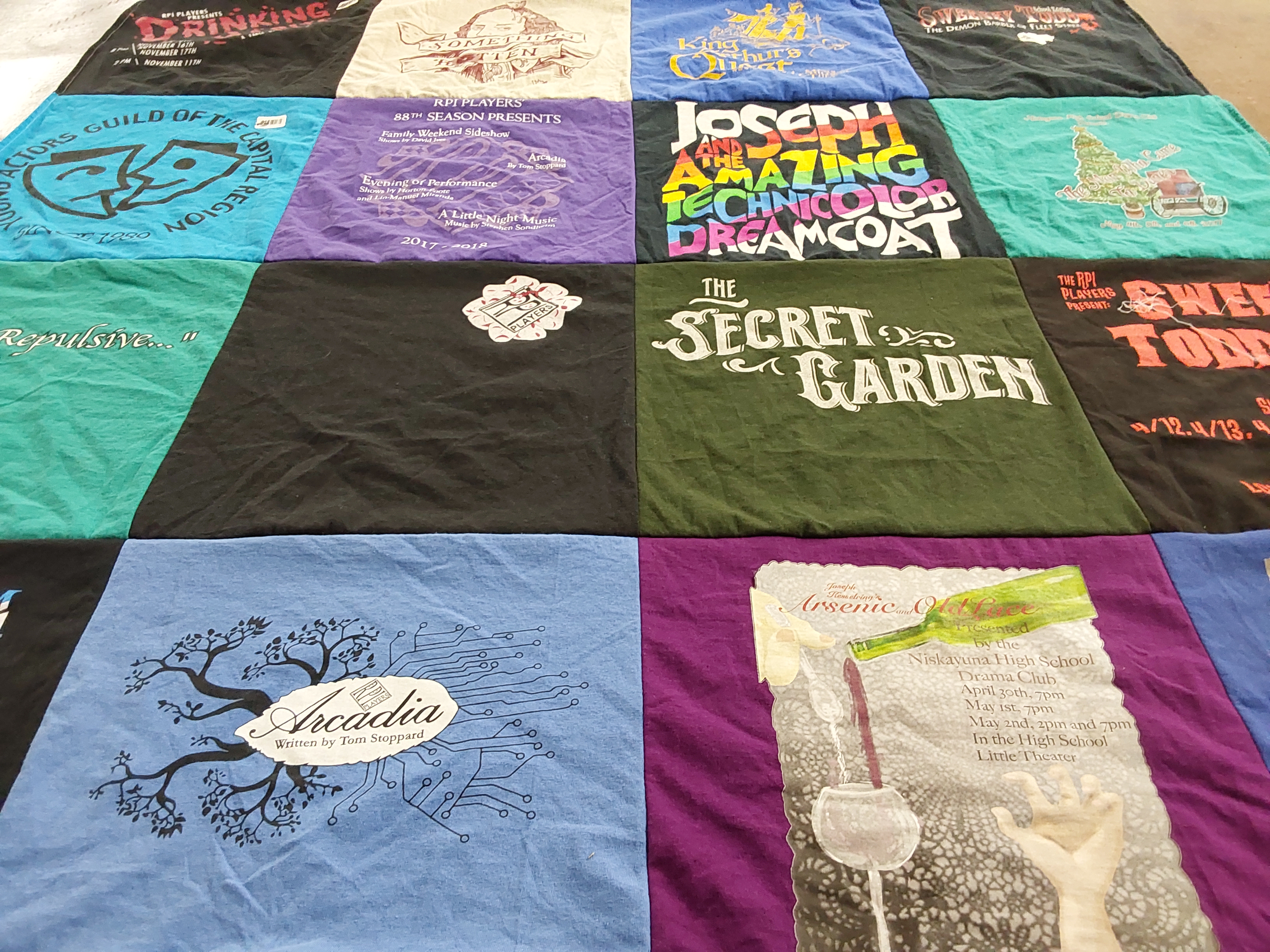 T-shirt quilt from niskyuna high school by Lisa from NY