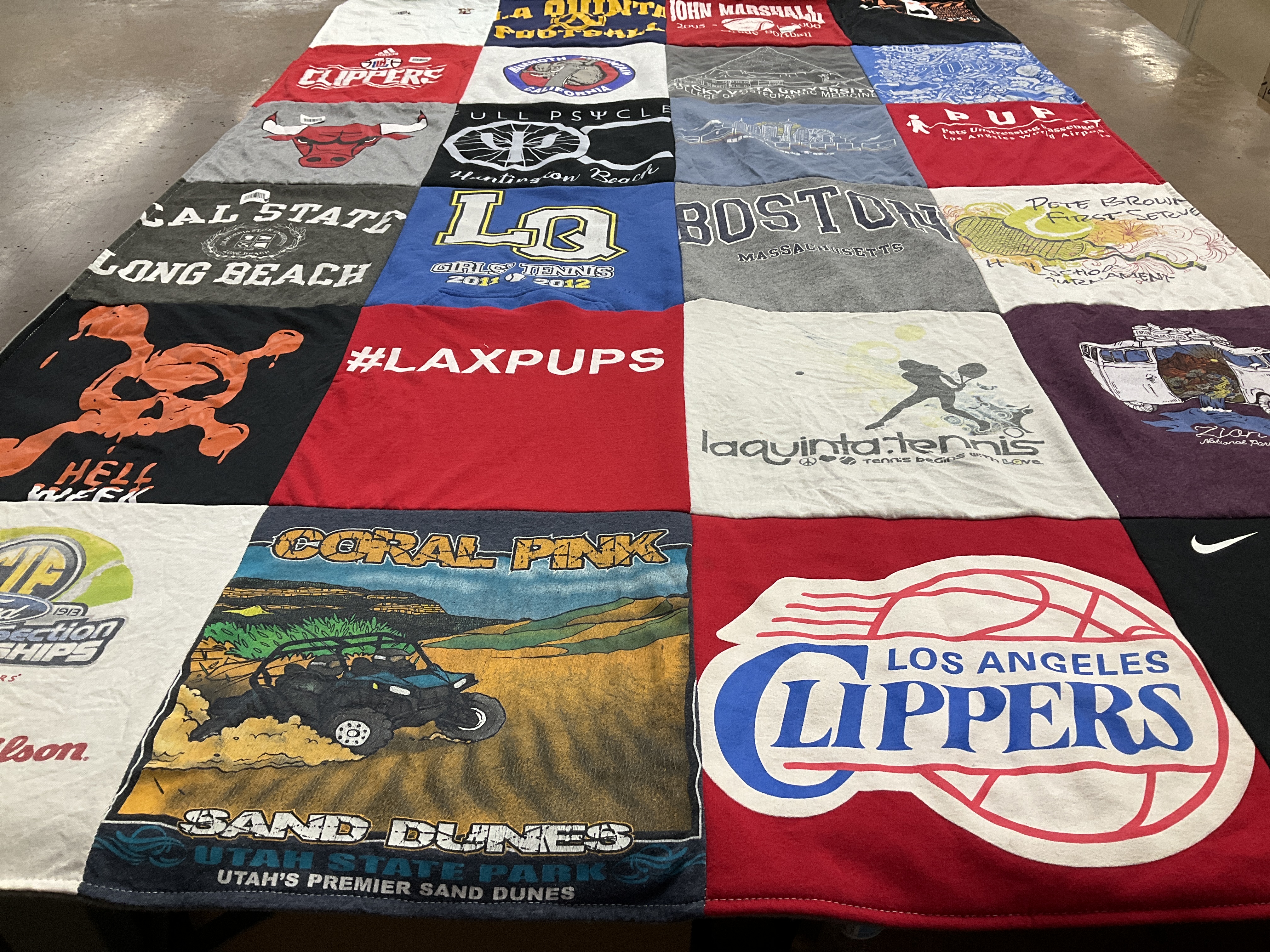 T-shirt quilt featuring los angeles clippers by Michelle from CA