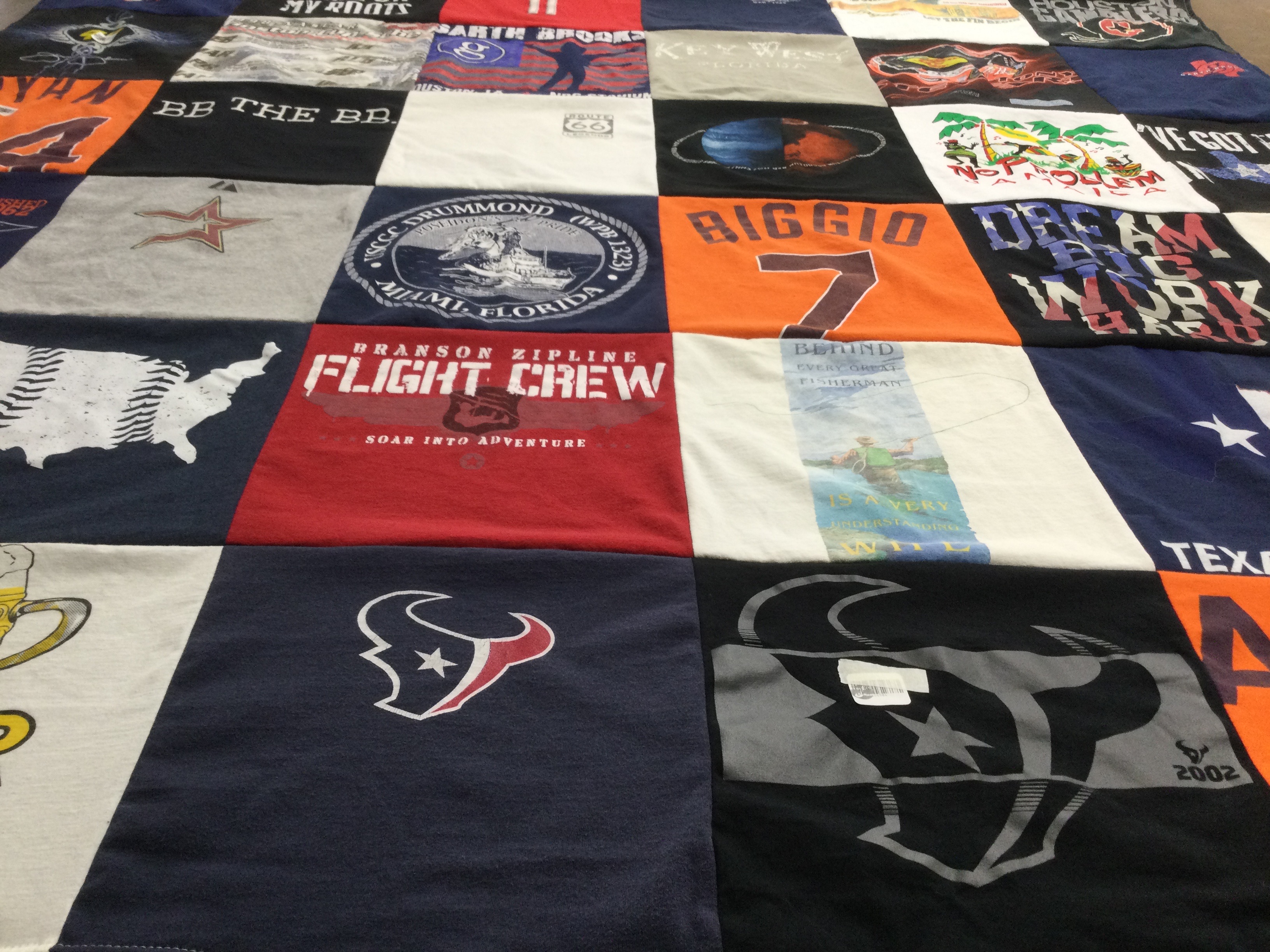 T-shirt quilt featuring houston texans by Shelley from TX