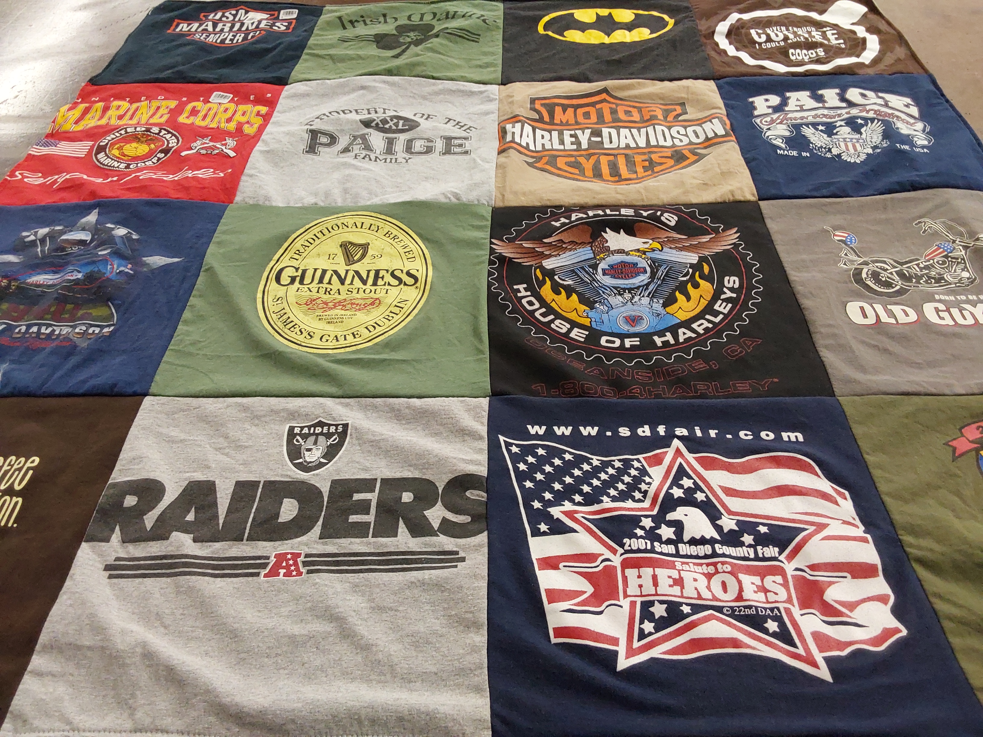 T-shirt quilt featuring raiders by katie from CA