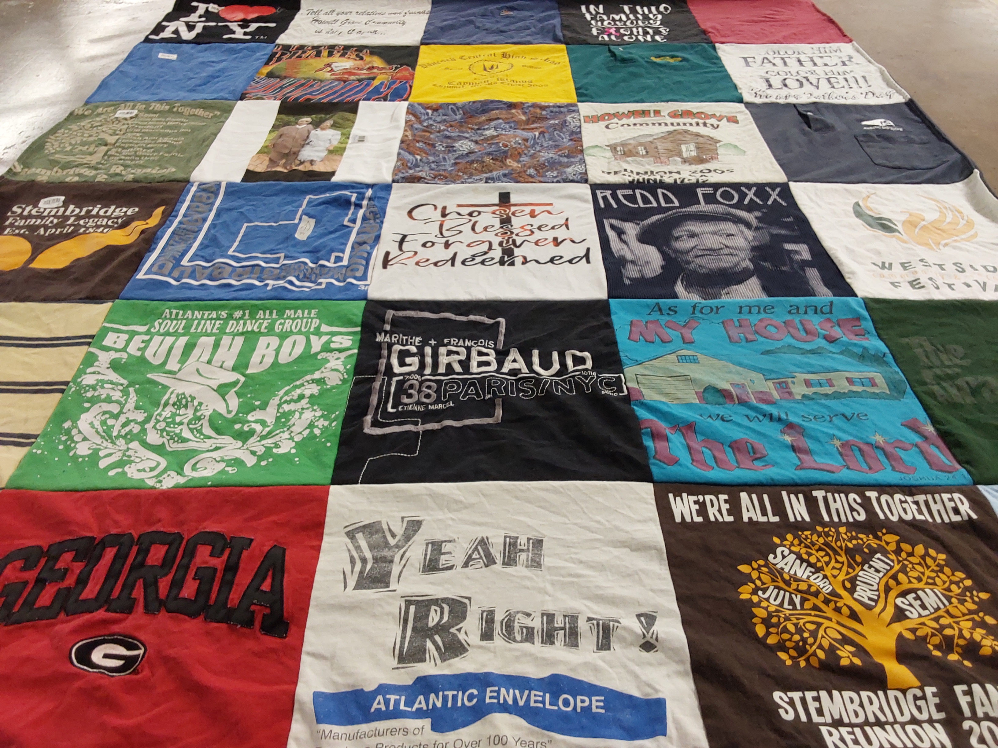 T-shirt quilt with dance, community themes by Nekisha from GA