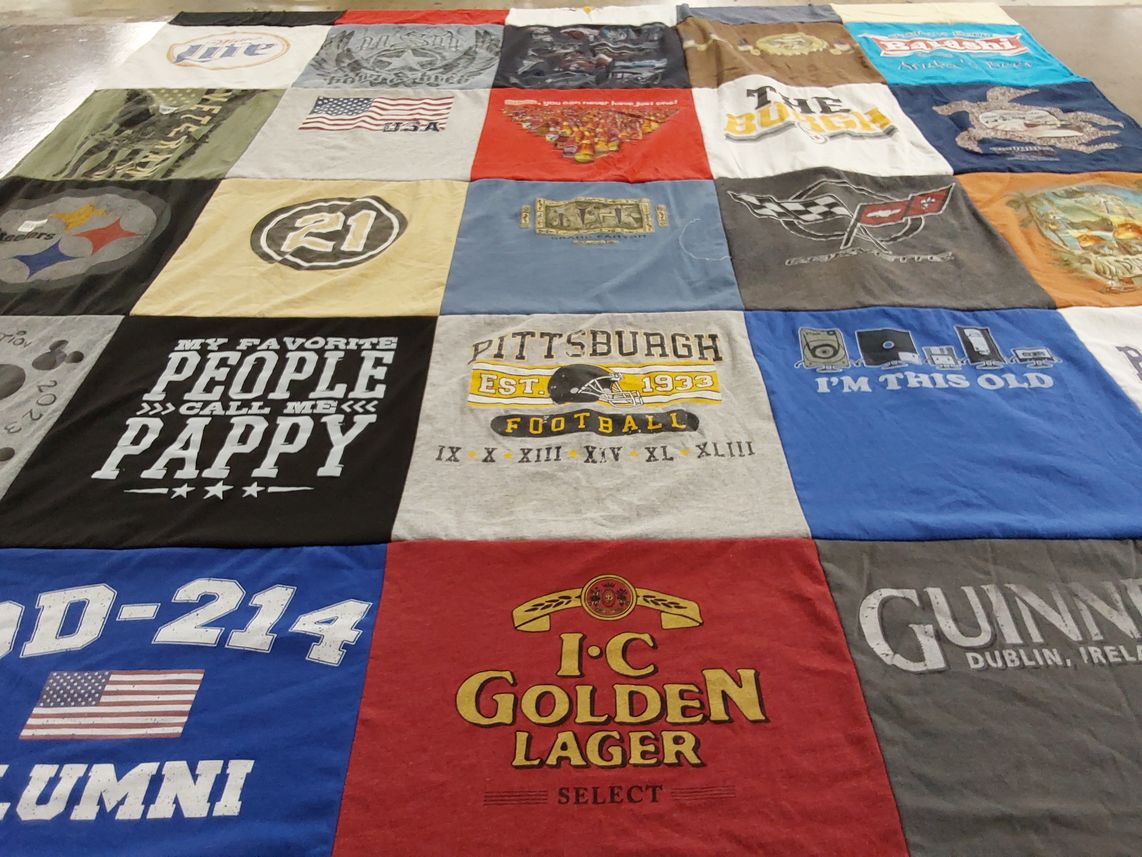 T-shirt quilt featuring pittsburgh steelers by Marilyn from PA