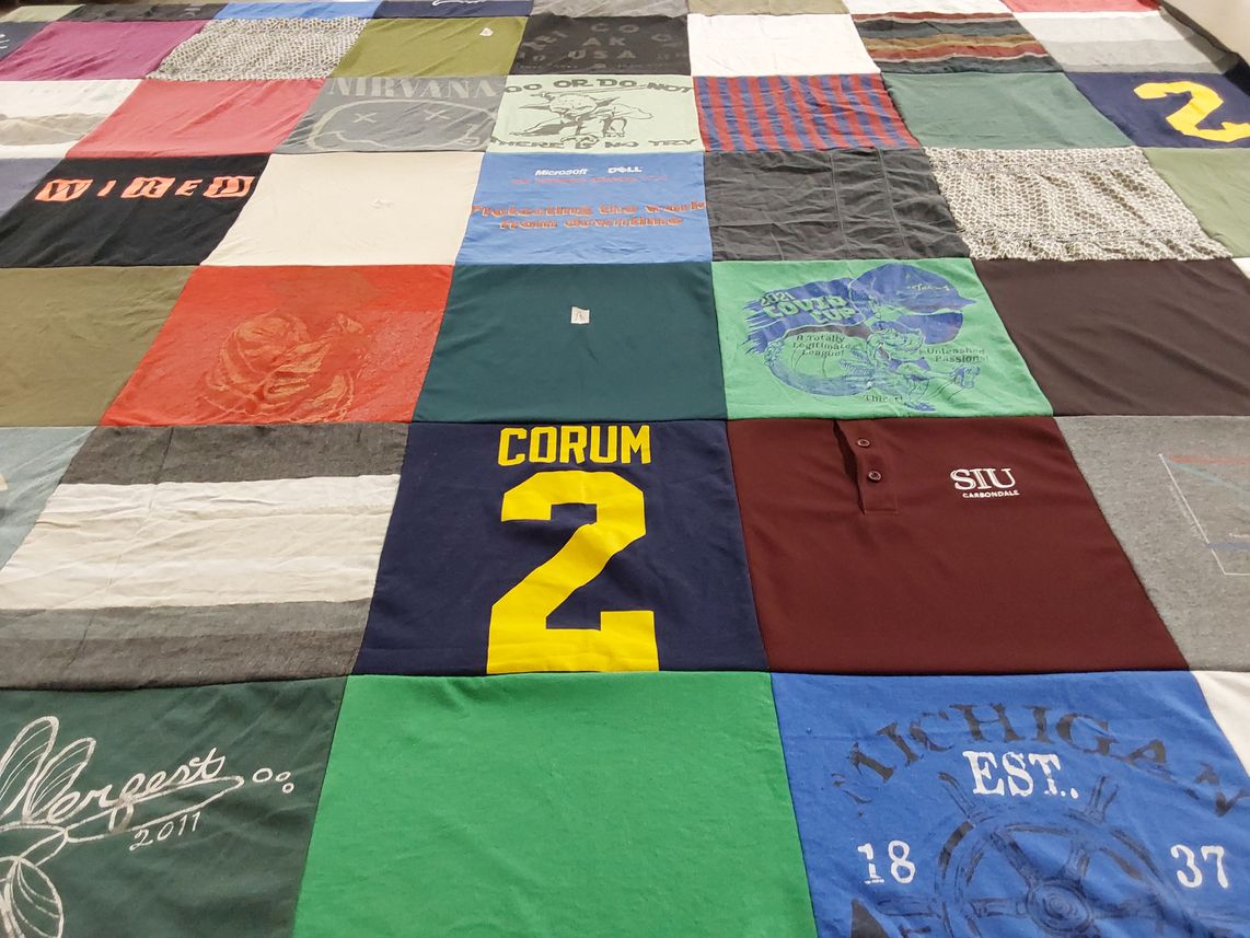 T-shirt quilt from southern illinois university by T from MI