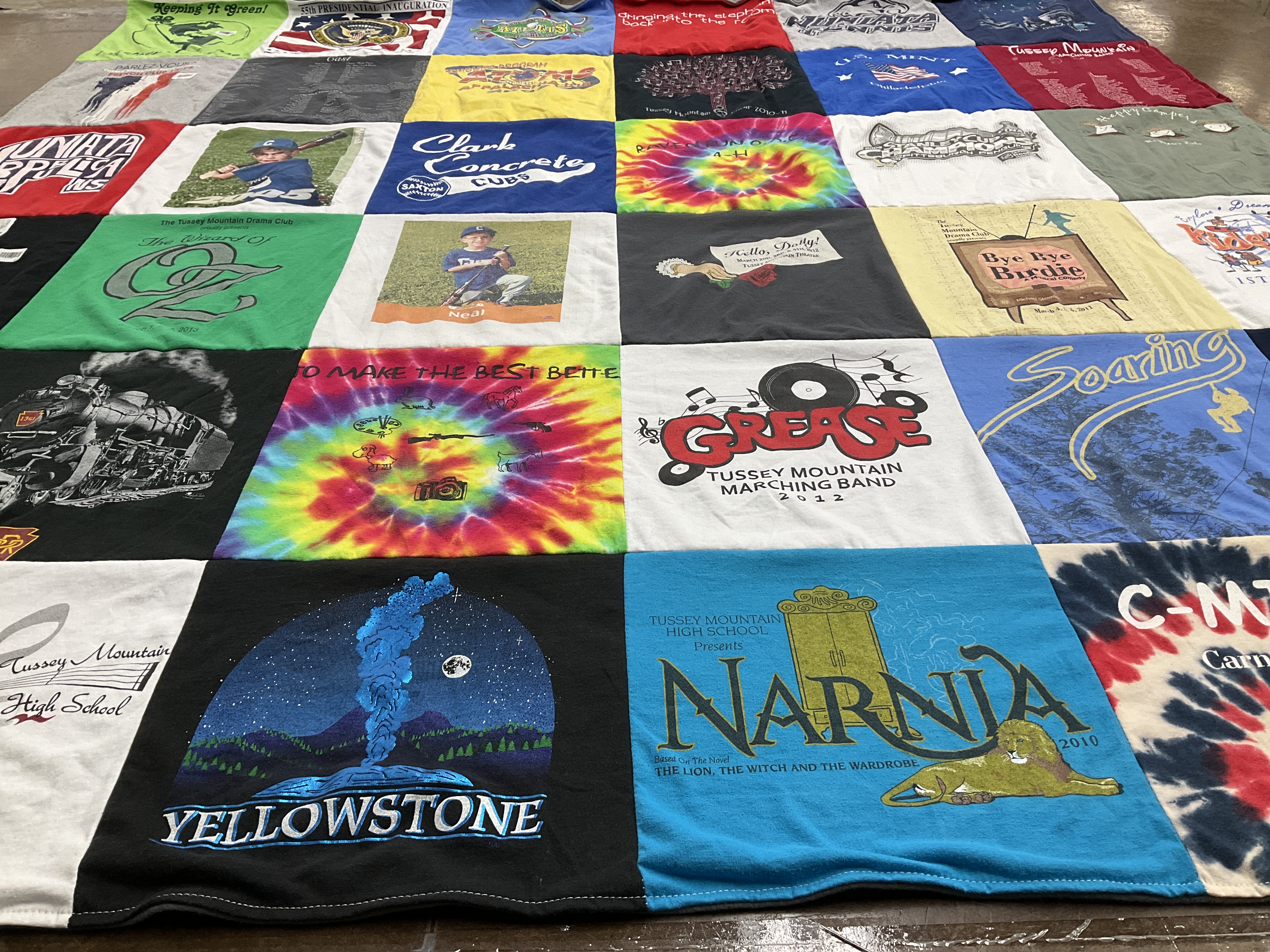 T-shirt quilt from tussey mountain high school by Robin from PA