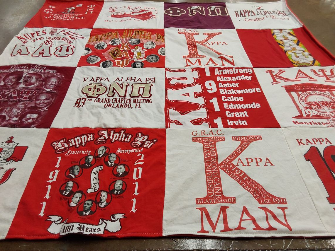 T-shirt quilt from indiana university by Otto from MI