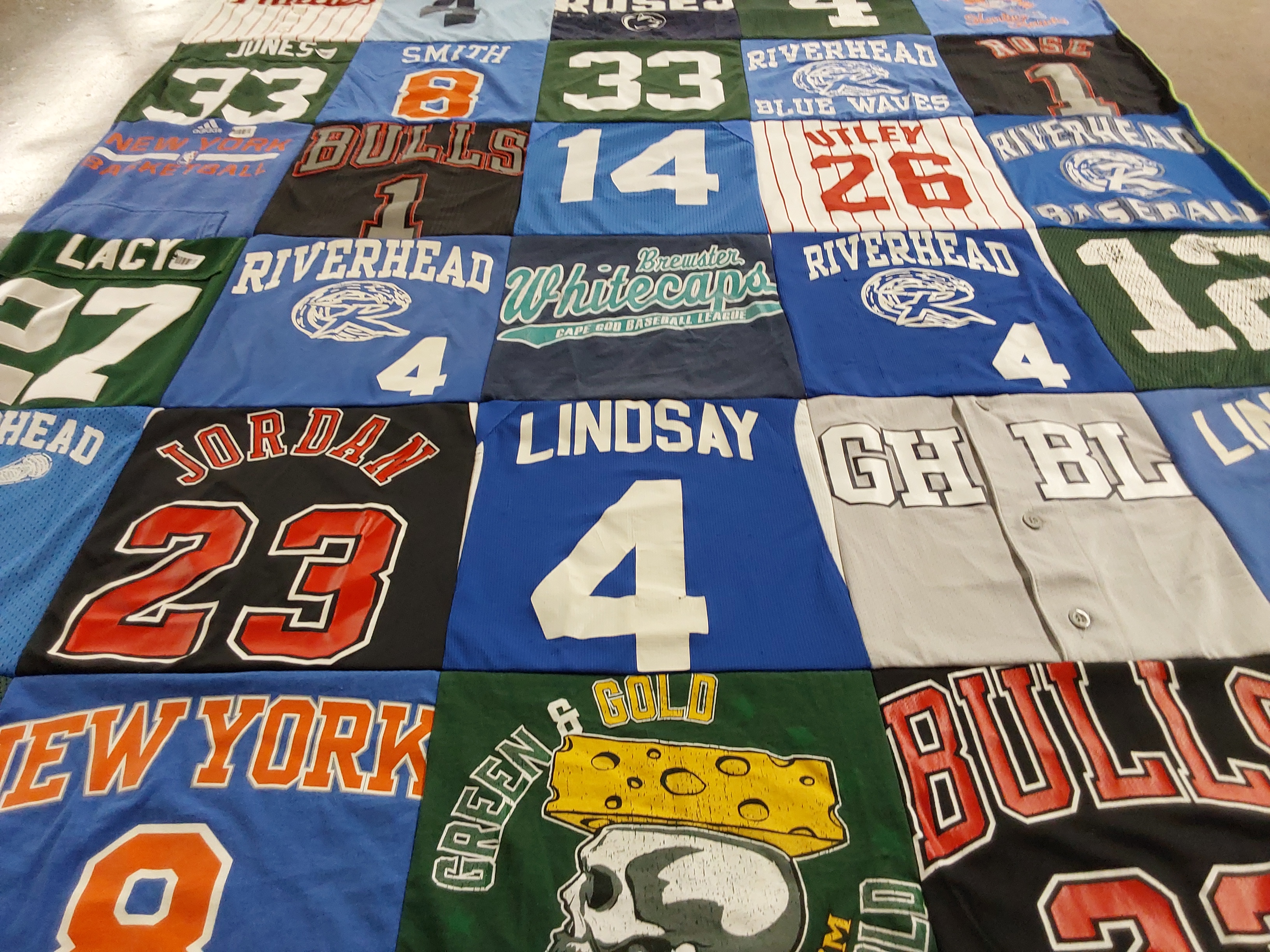 T-shirt quilt from riverhead high school by Carl from VA