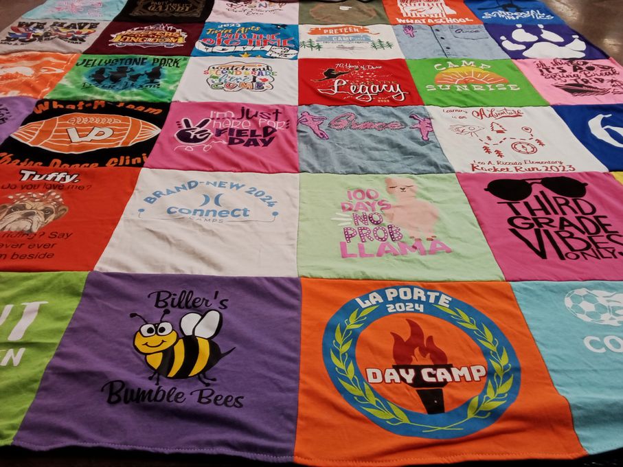 T-shirt quilt from la porte high school by Amy  from TX