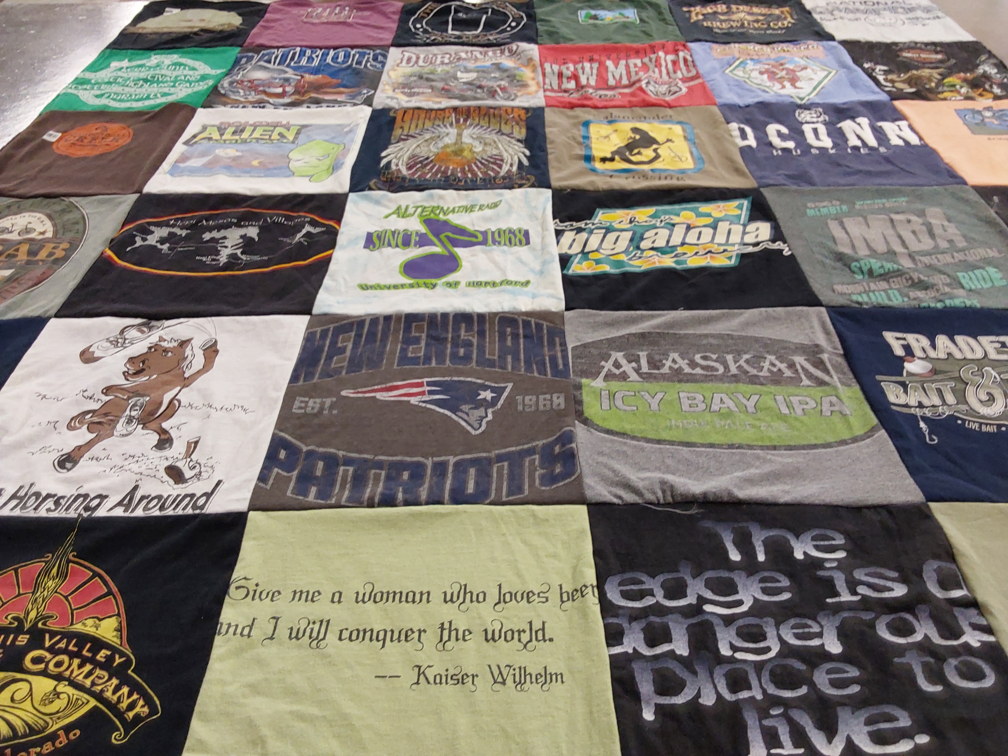 T-shirt quilt featuring new england patriots by Bruce from FL