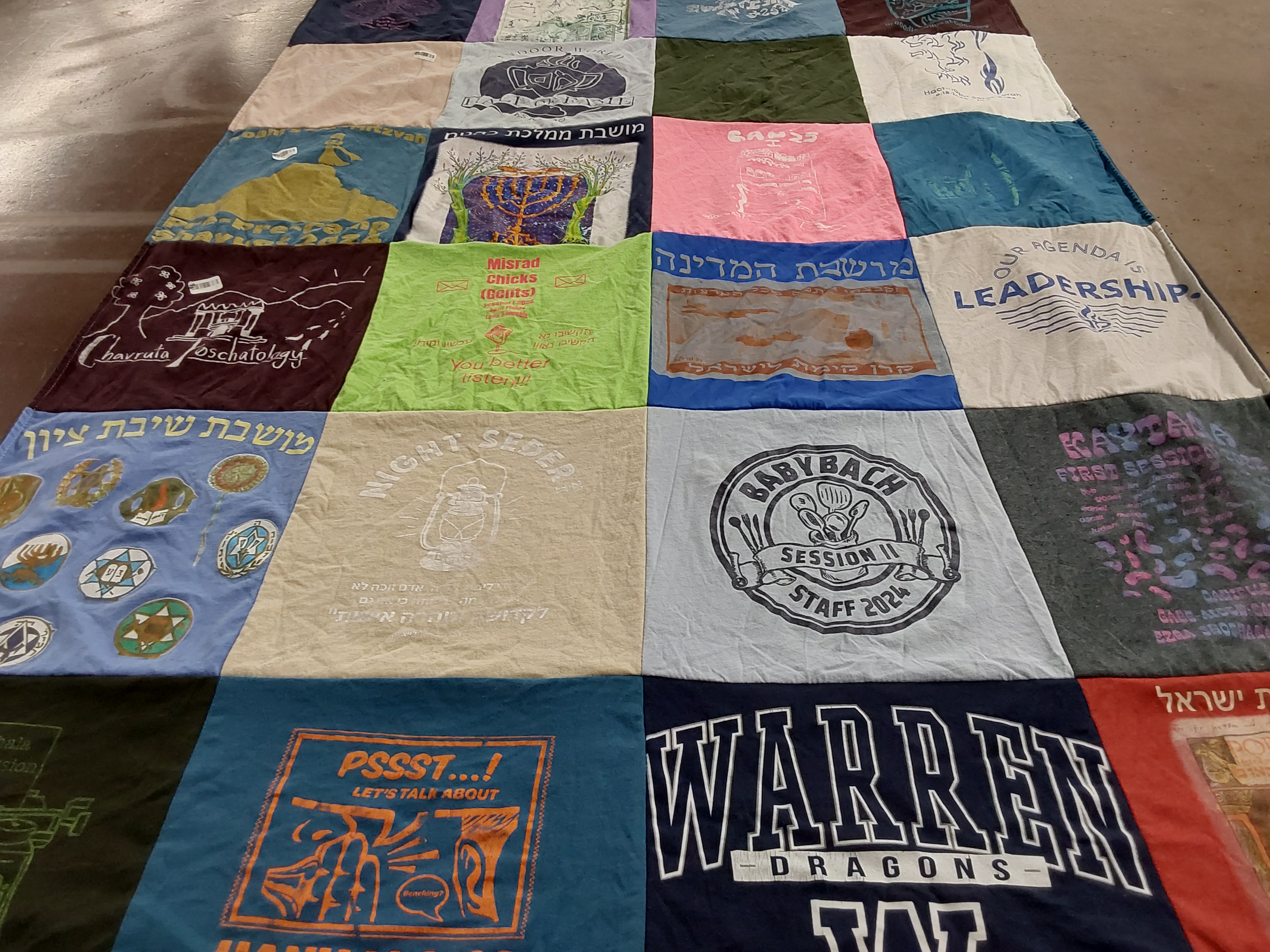 T-shirt quilt featuring warren dragons by Sarah from MO