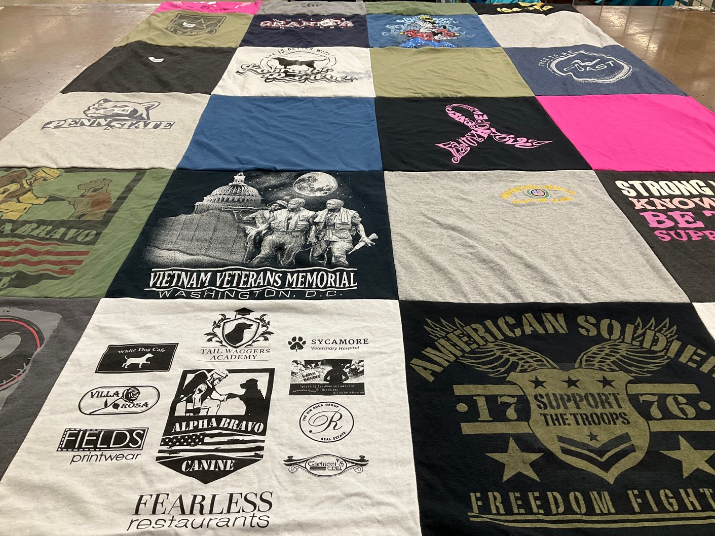 T-shirt quilt from penn state university by Betty from NJ