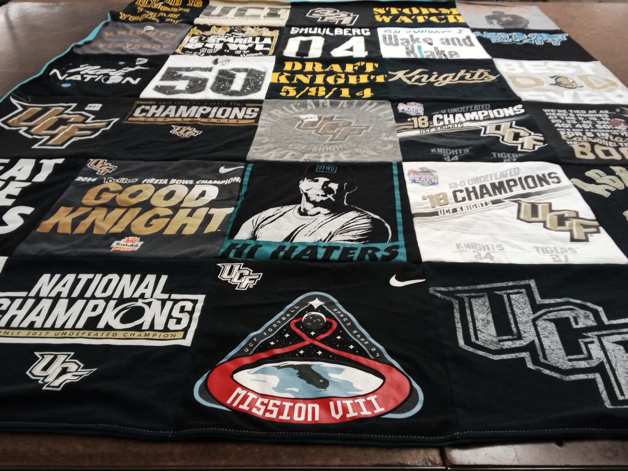T-shirt quilt featuring ucf knights by Todd from FL