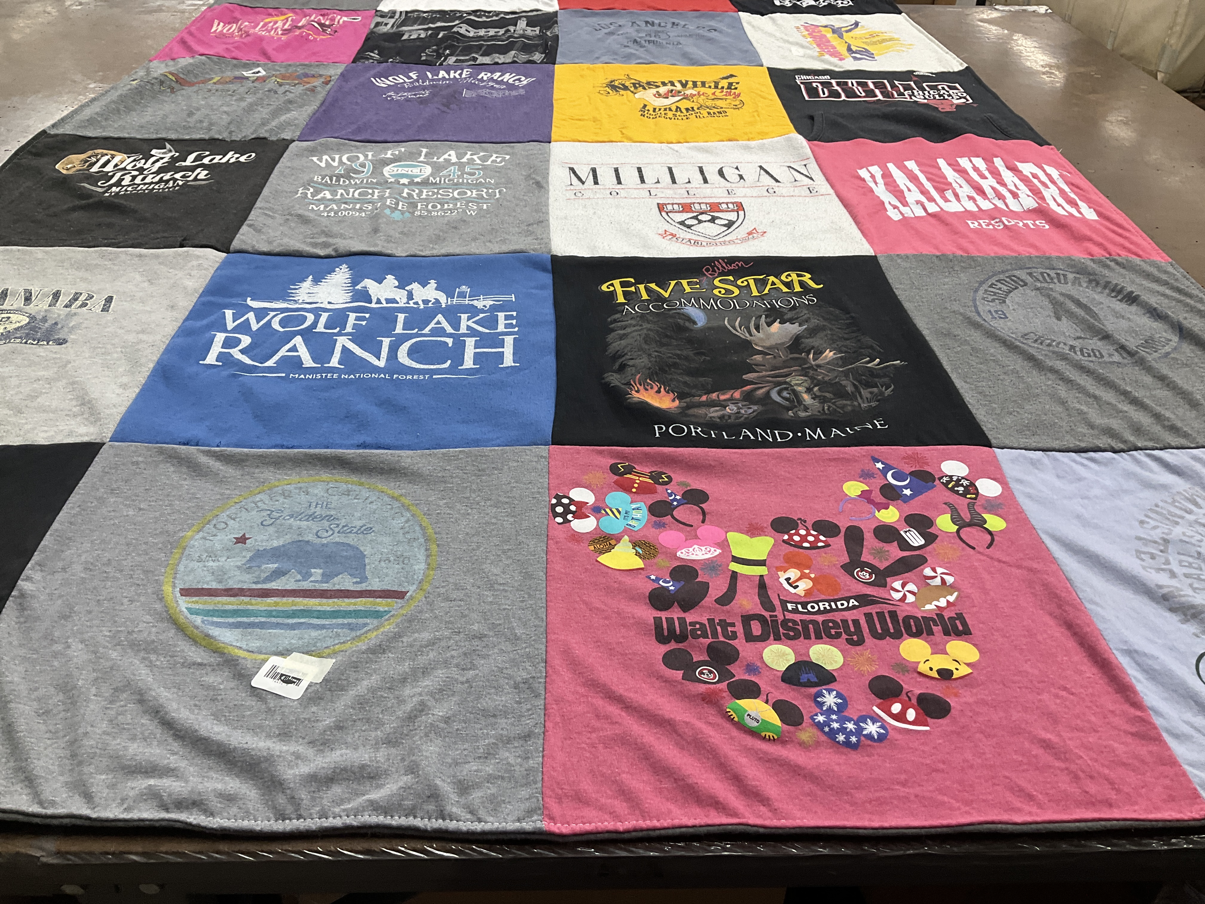 T-shirt quilt from milligan college by Kayla from FL