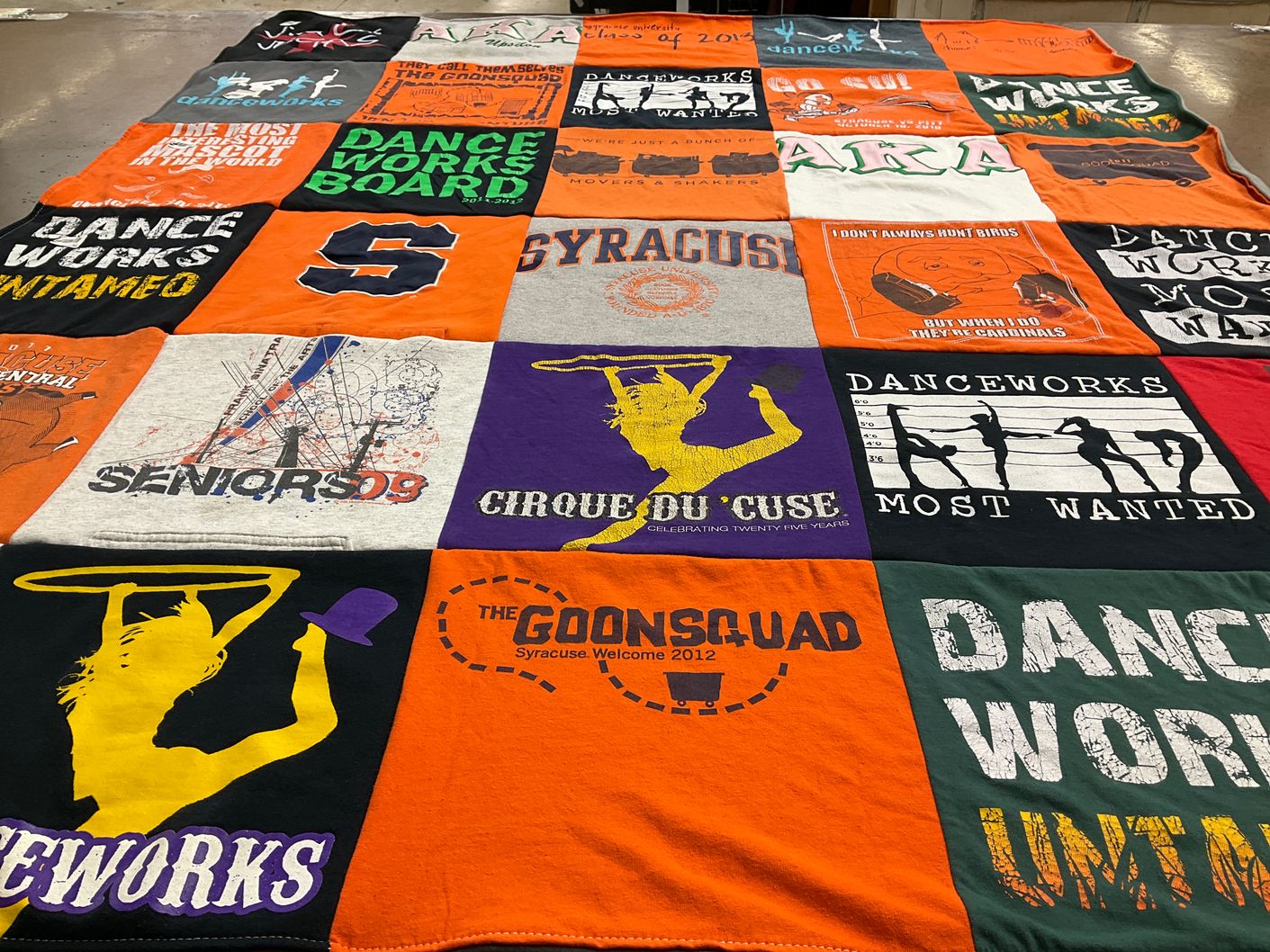 T-shirt quilt from syracuse university by Michelle from NY