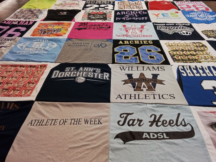 T-shirt quilt featuring tar heels by Christy from MA