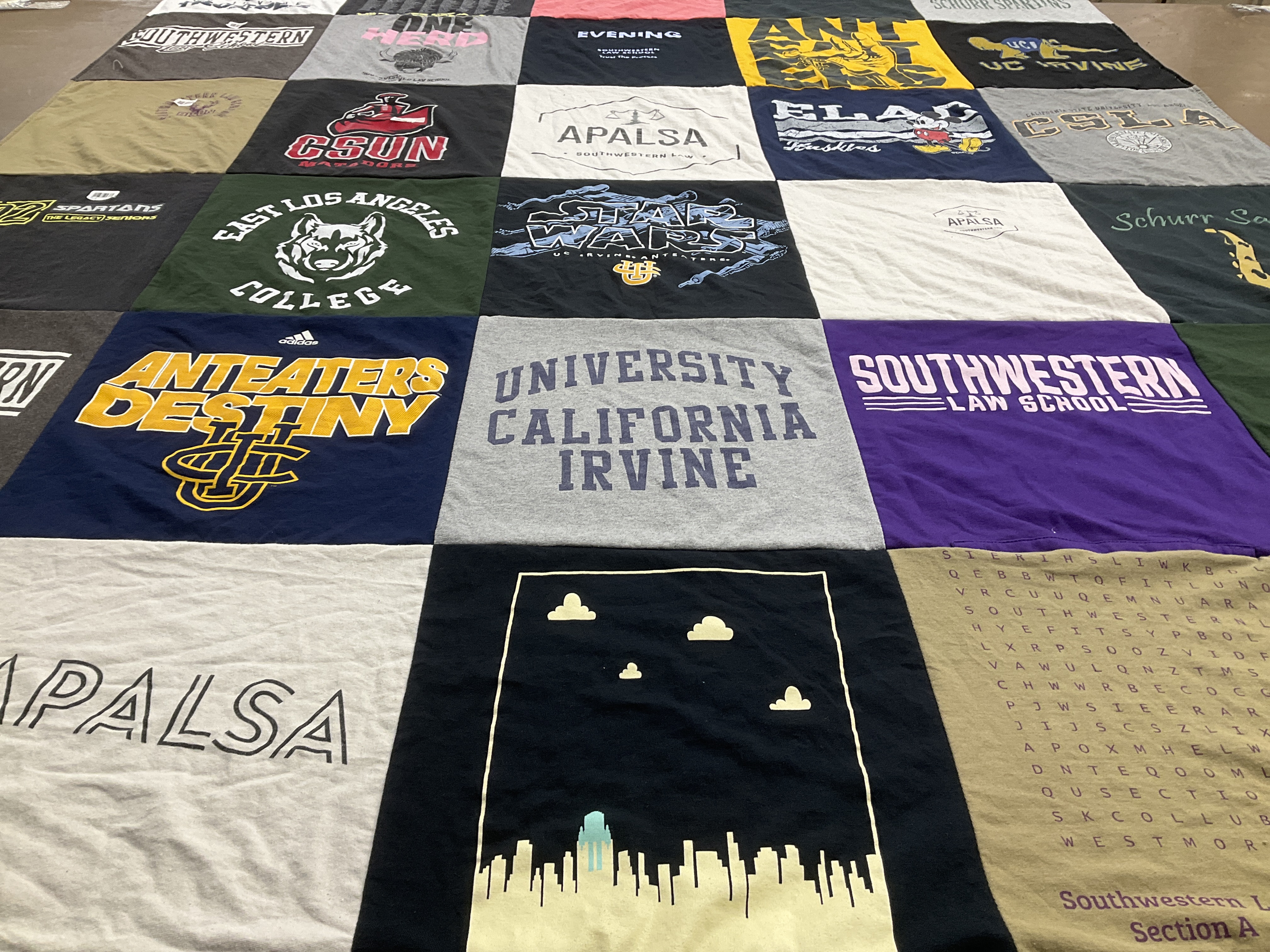 T-shirt quilt featuring university of california irvine anteaters by Dean from CA