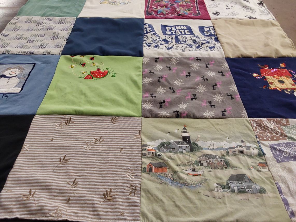 T-shirt quilt from penn state university by Sharon from PA