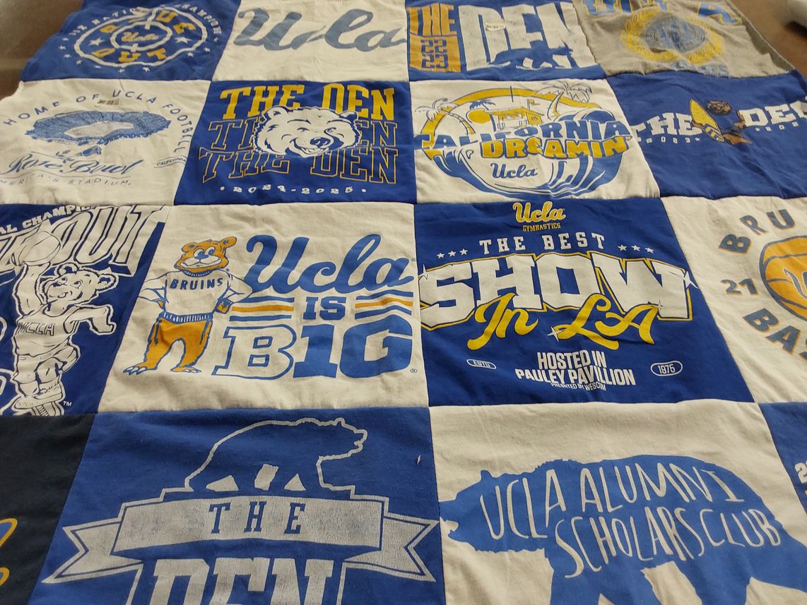 T-shirt quilt featuring ucla bruins basketball, ucla bruins football by Makenna from AZ