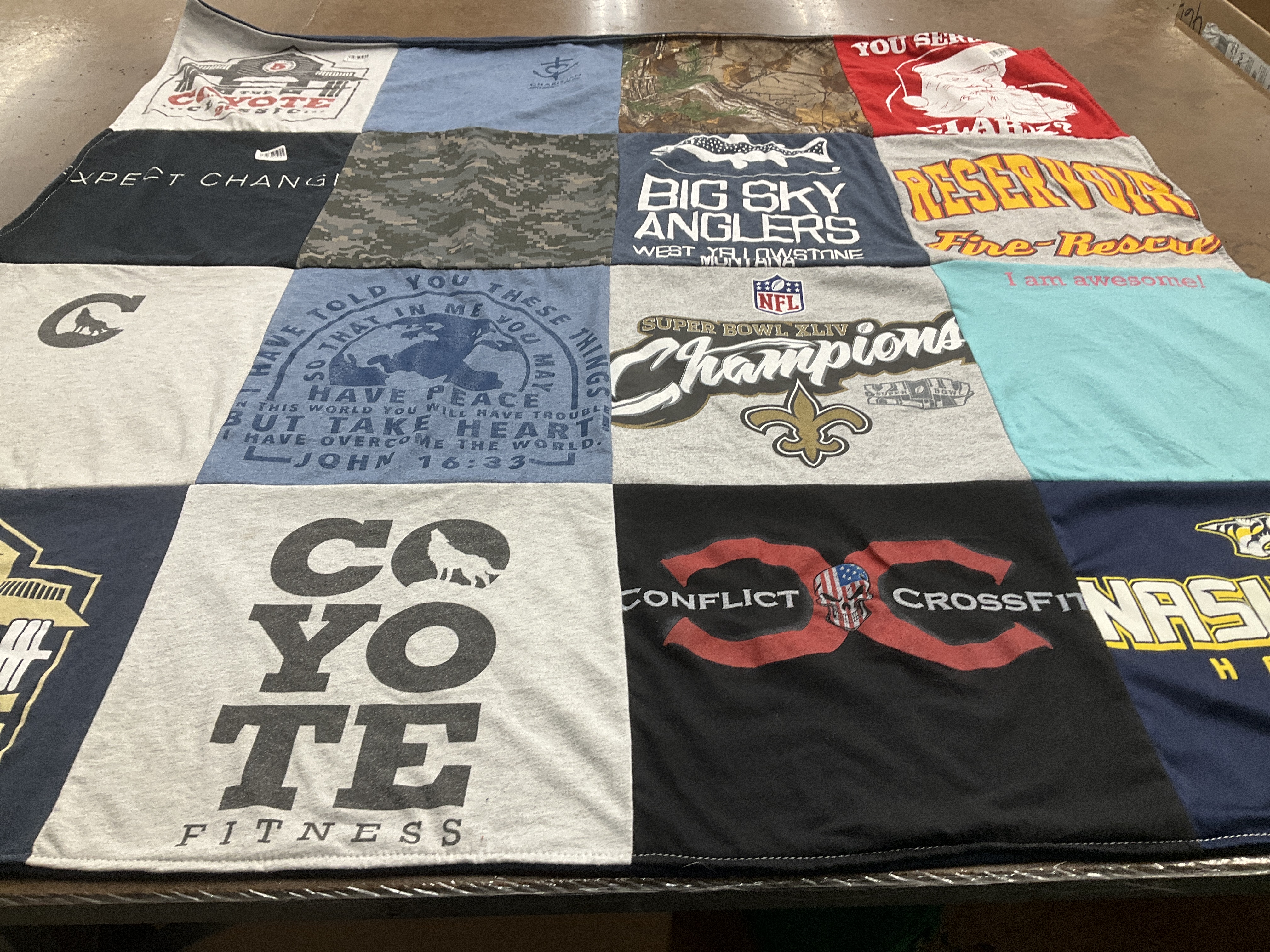 T-shirt quilt featuring nashville predators by Lisa from MS