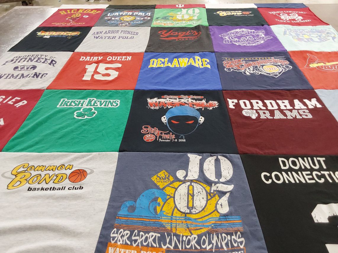 T-shirt quilt featuring fordham rams by Brian from IN